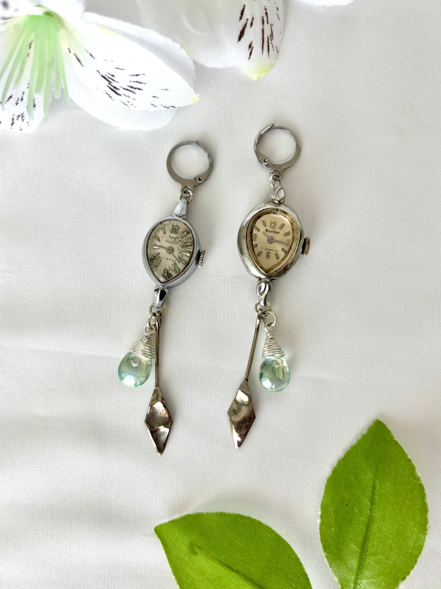 "No Time To Cry" Watch Earrings