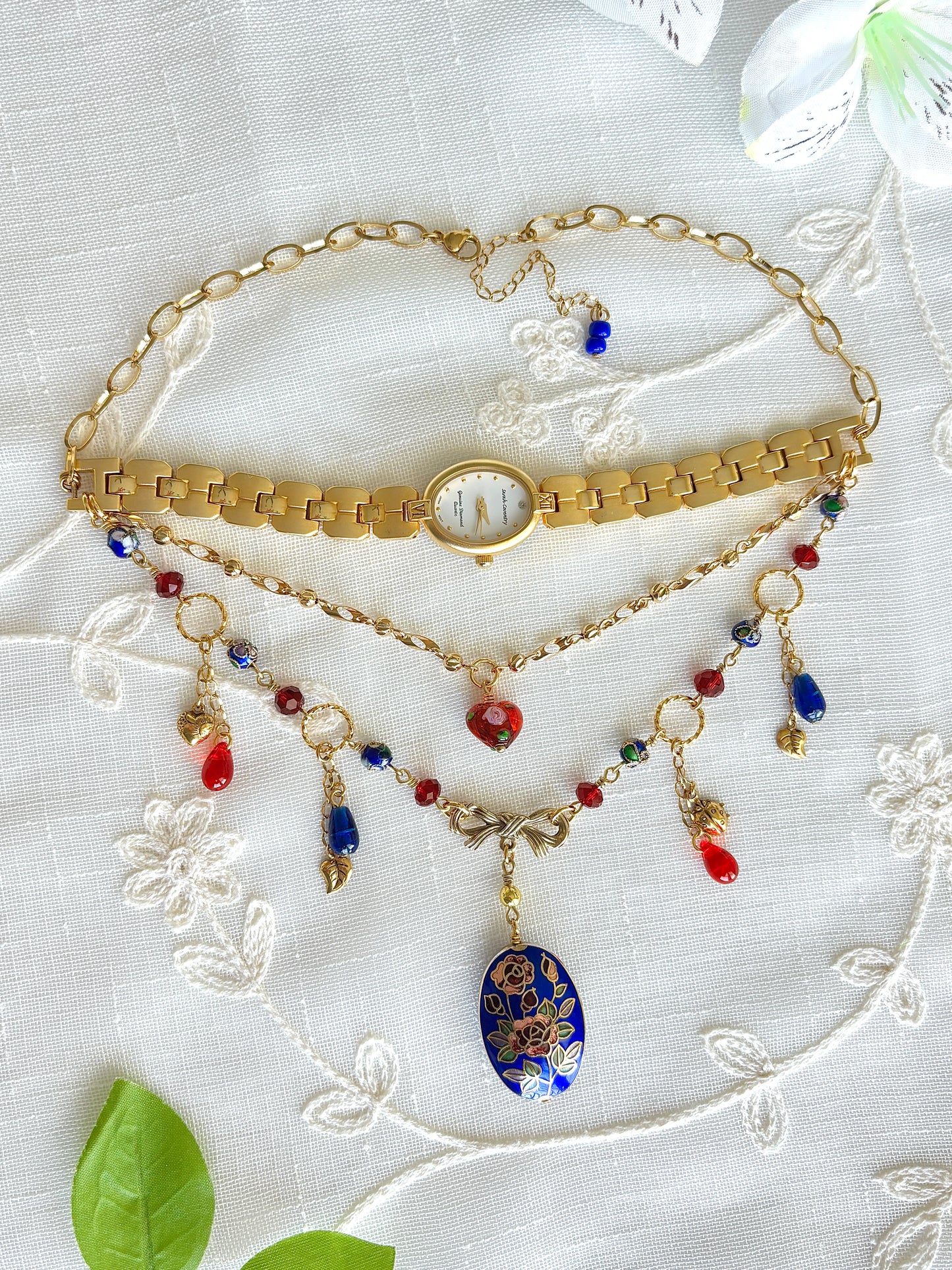 "Rose & Conquered" Watch Necklace