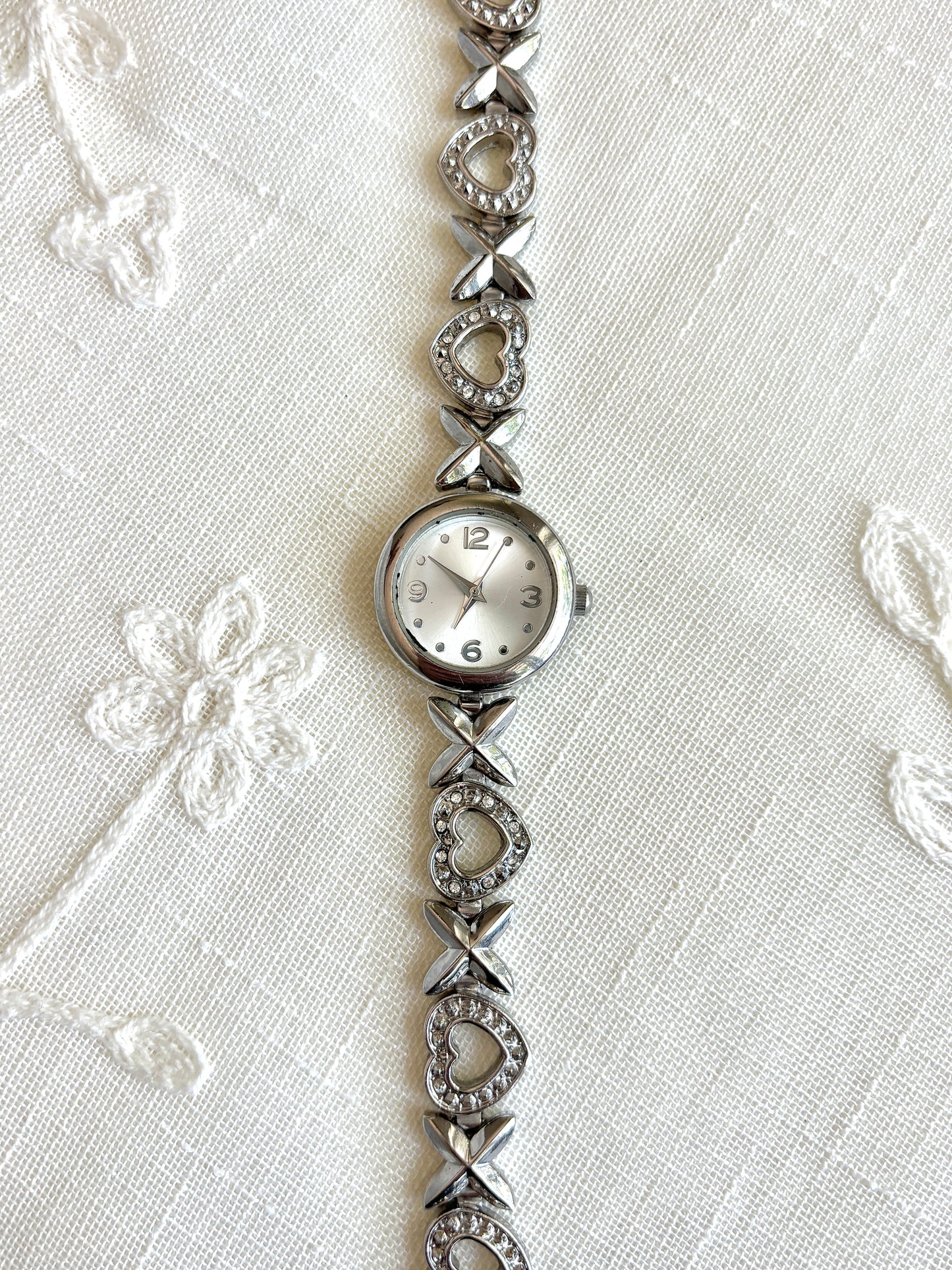 Rhinestone “XO” Heart Watch