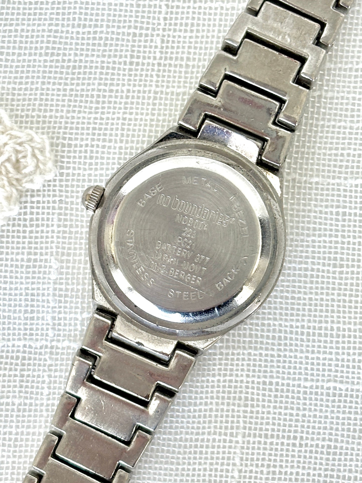 No Boundaries Silver Tone and Light Blue Face Sporty Quartz Watch