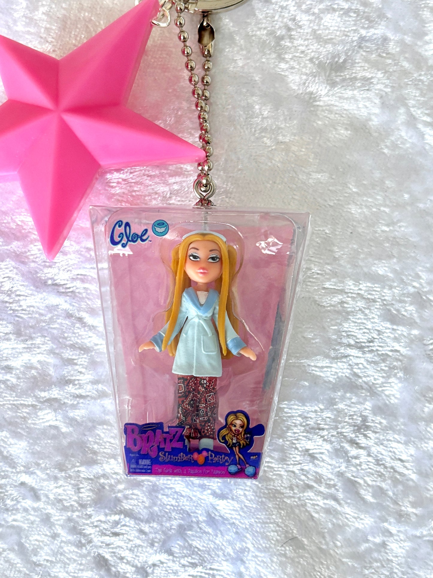 Bratz “Slumber Party” Charmed Keychain - Cloe w/ Pink Star Brush