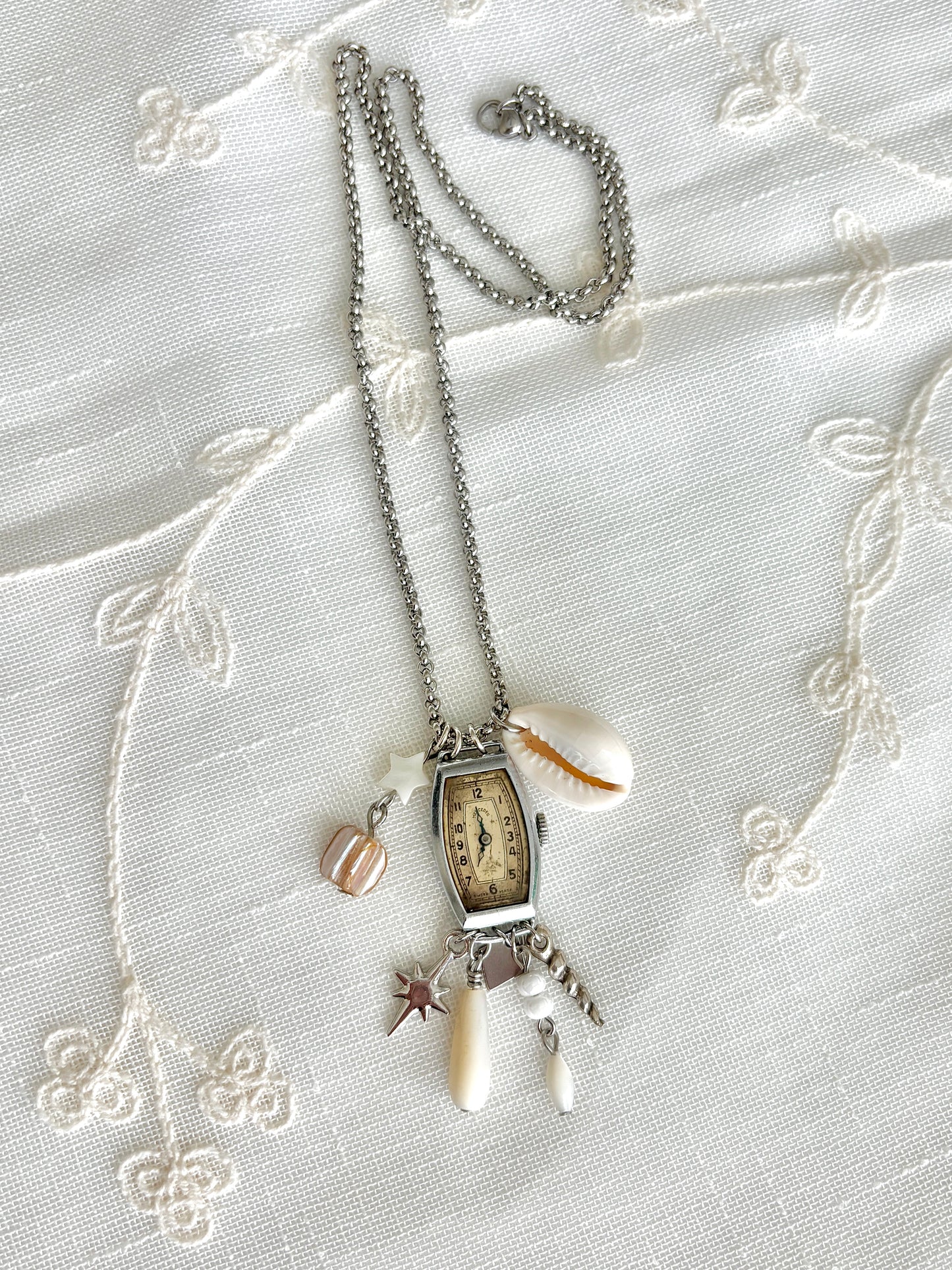Silver Mercedes - Watch Charm Necklace
