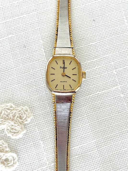 Pulsar Two Tone Sleek Band Quartz Watch