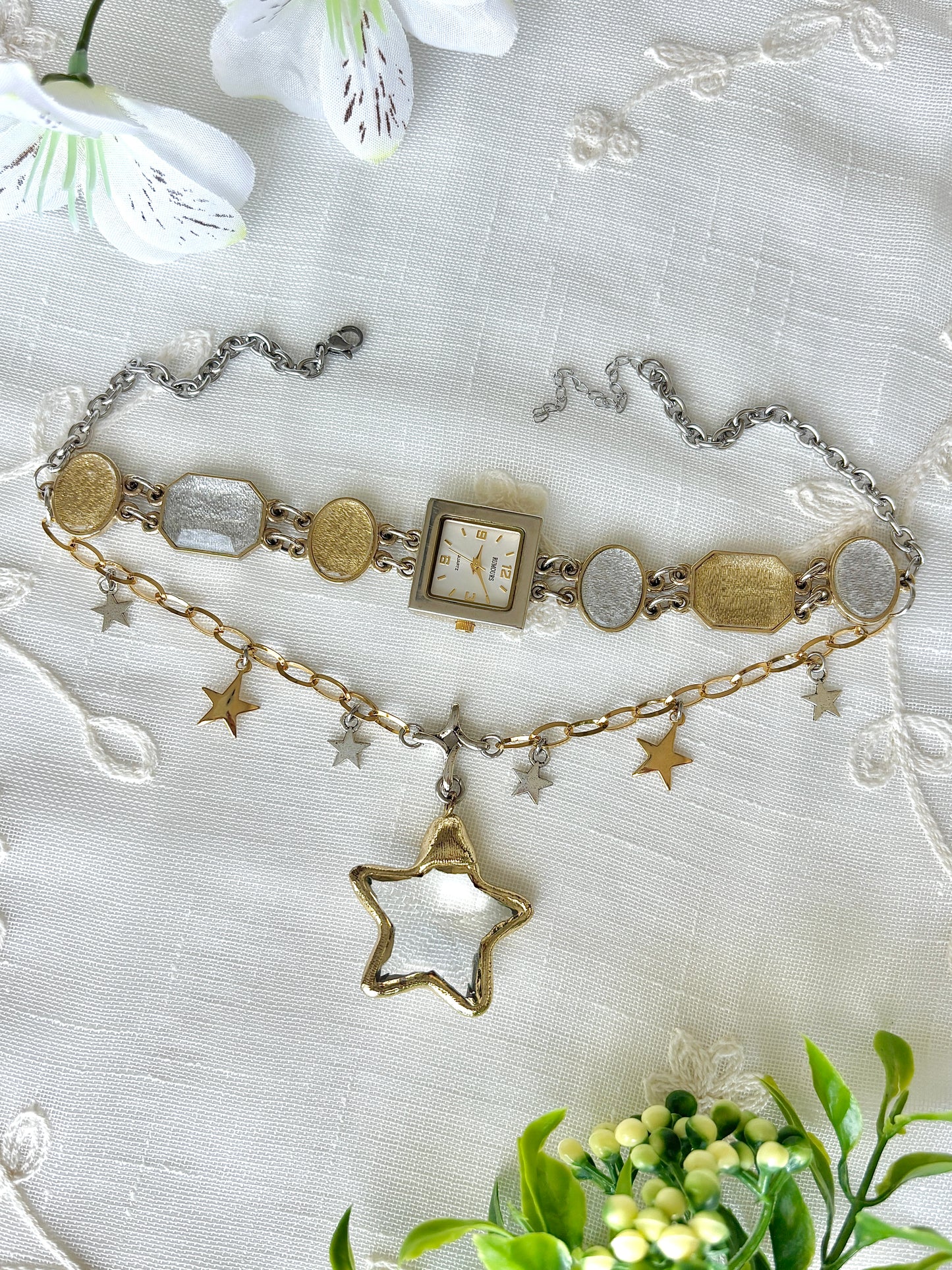 "Meteor Shower" Watch Necklace