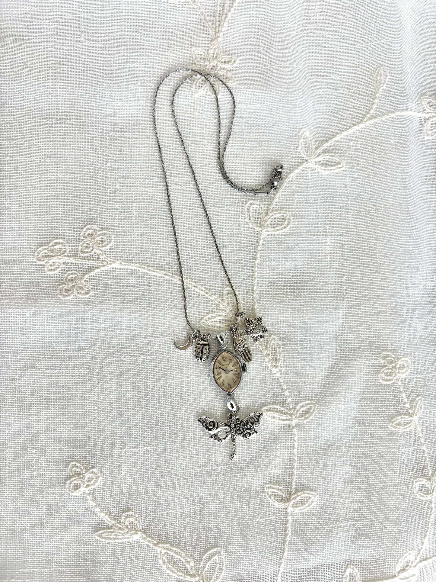 Silver Timex - Watch Charm Necklace