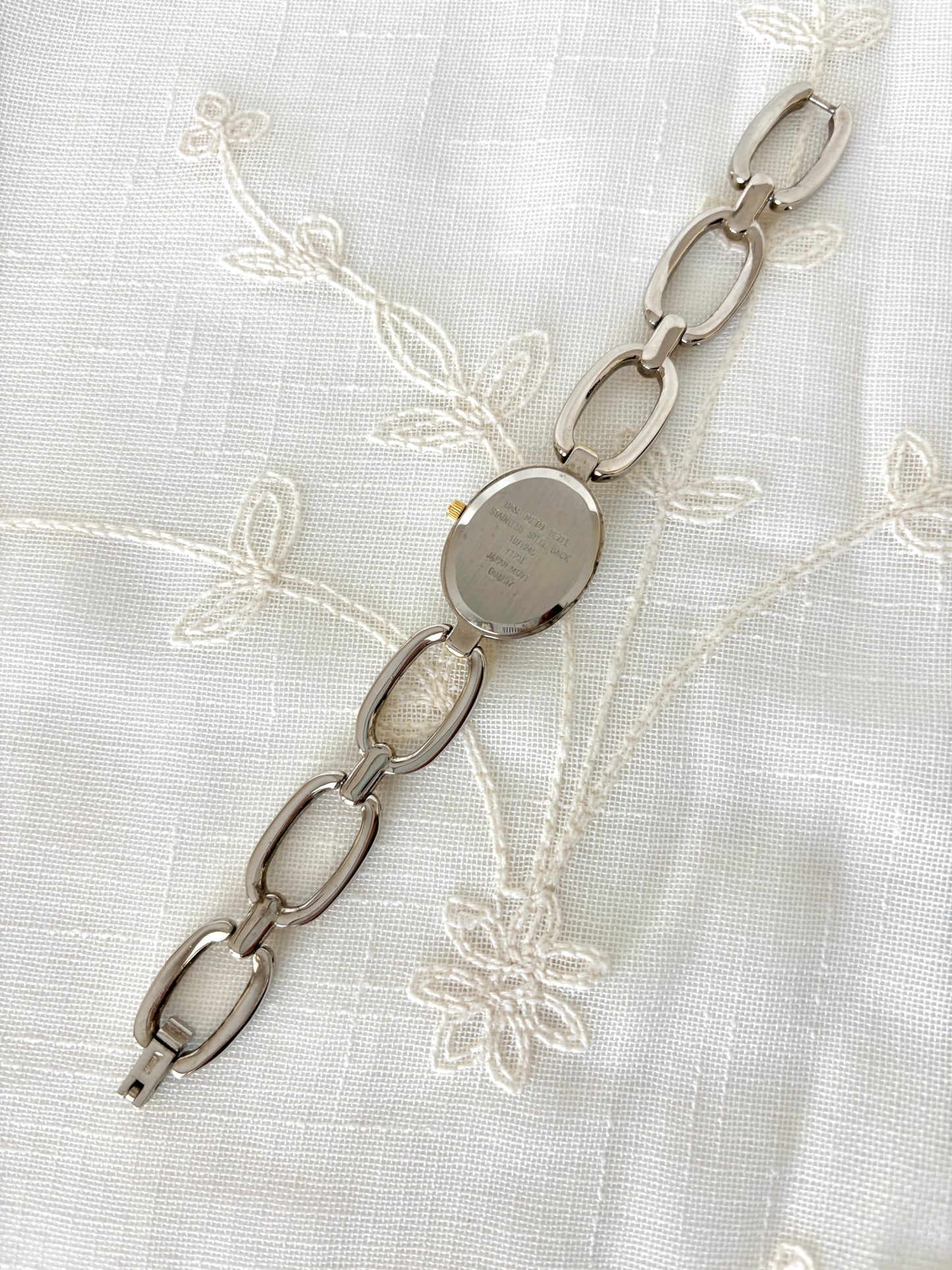 Anne Klein Two Tone Large Chain Link Quartz Watch