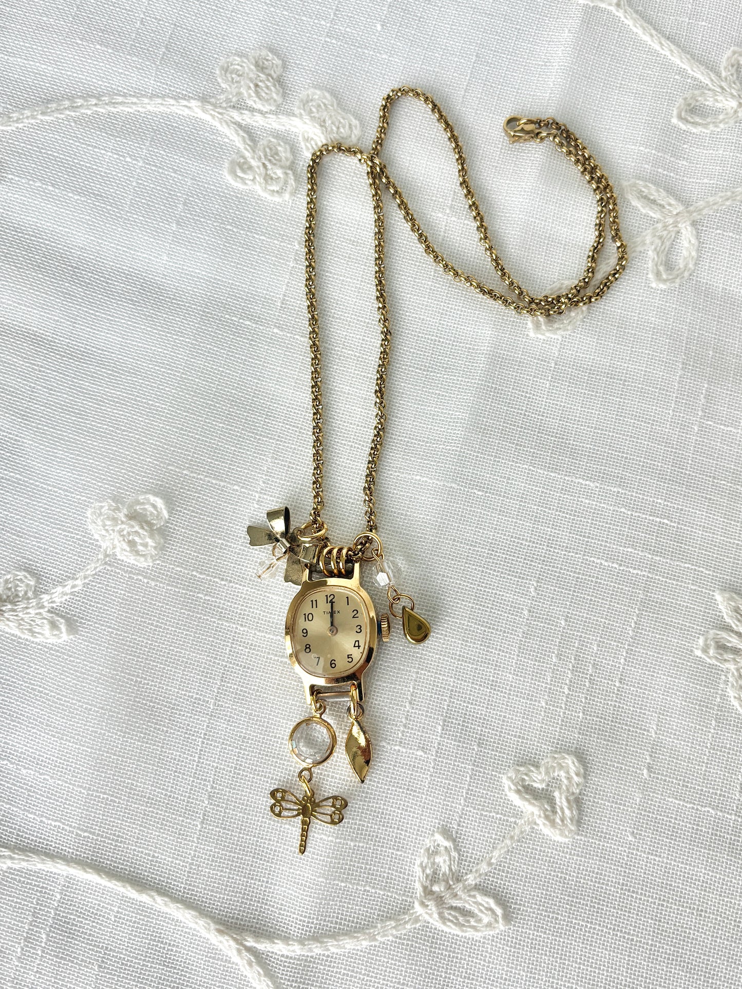 Gold Timex - Watch Charm Necklace