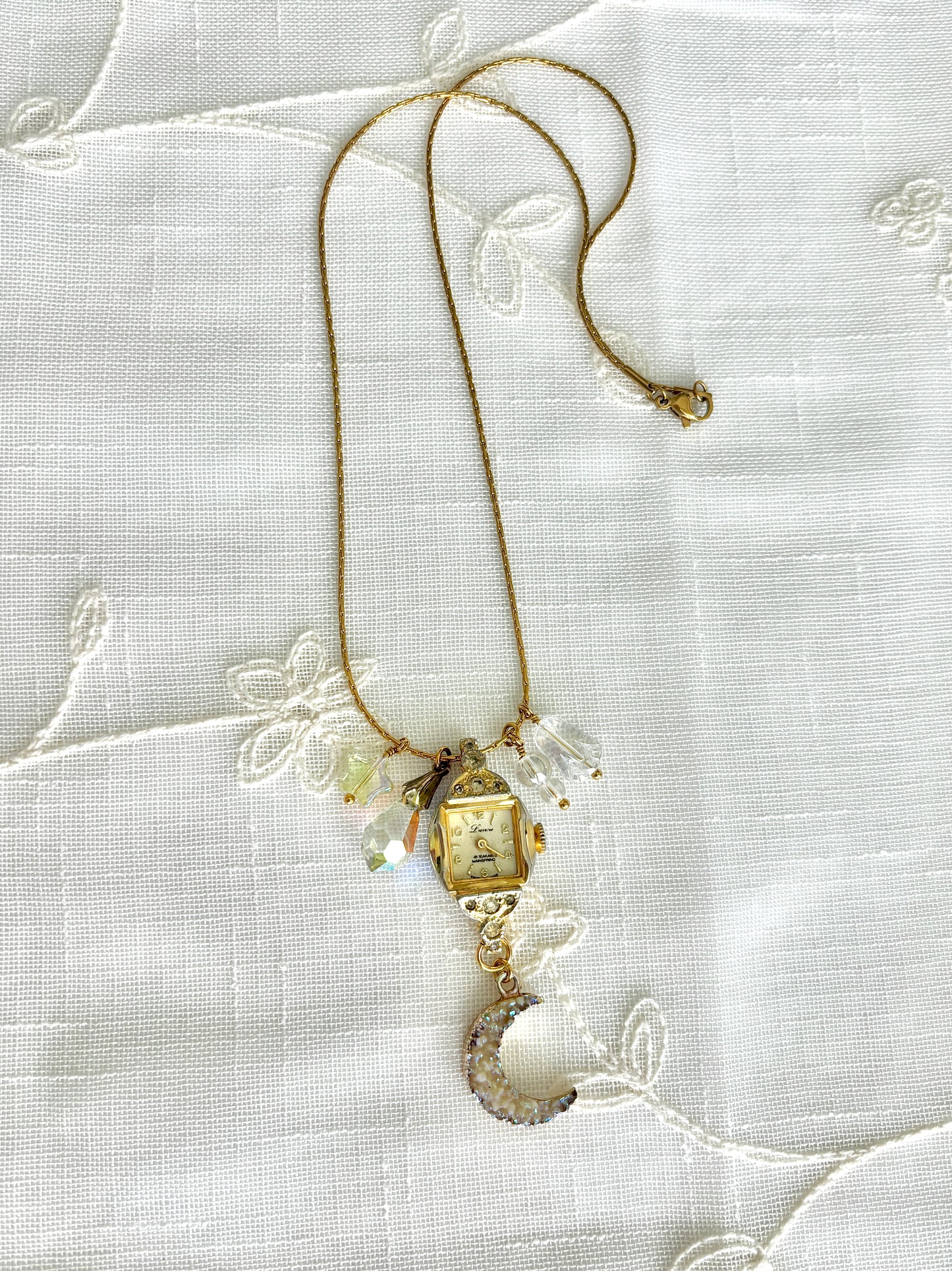 Gold Lucerne - Watch Charm Necklace