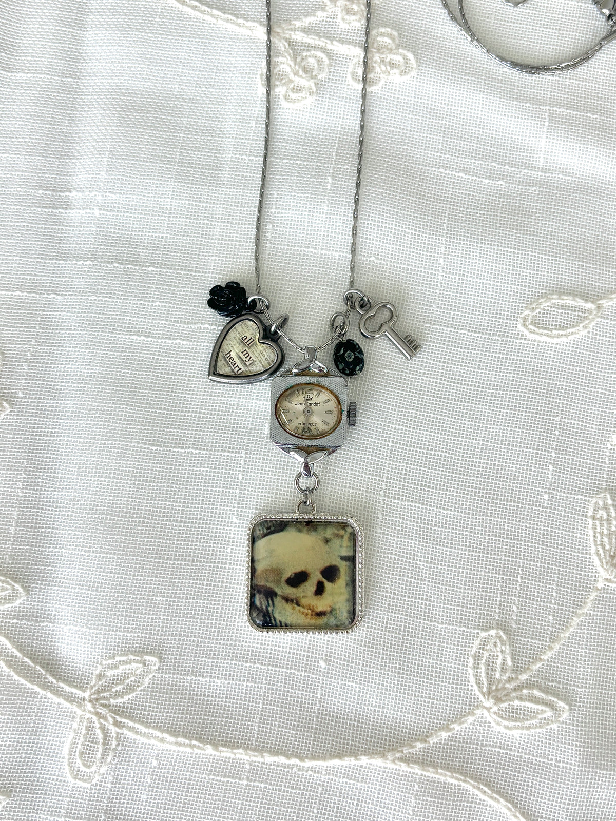 Silver John Cardot - Watch Charm Necklace