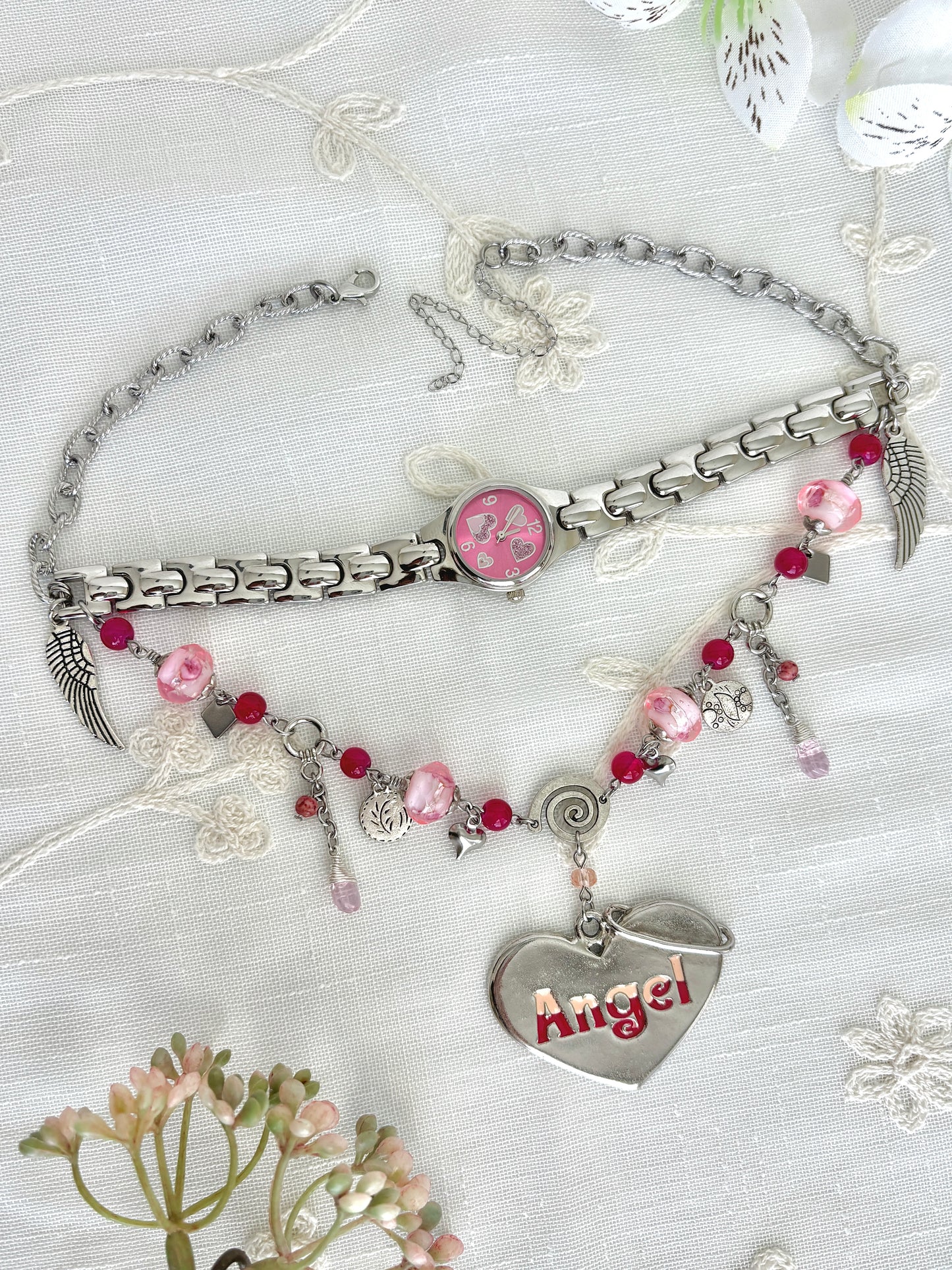 “Angel Cake” Watch Necklace