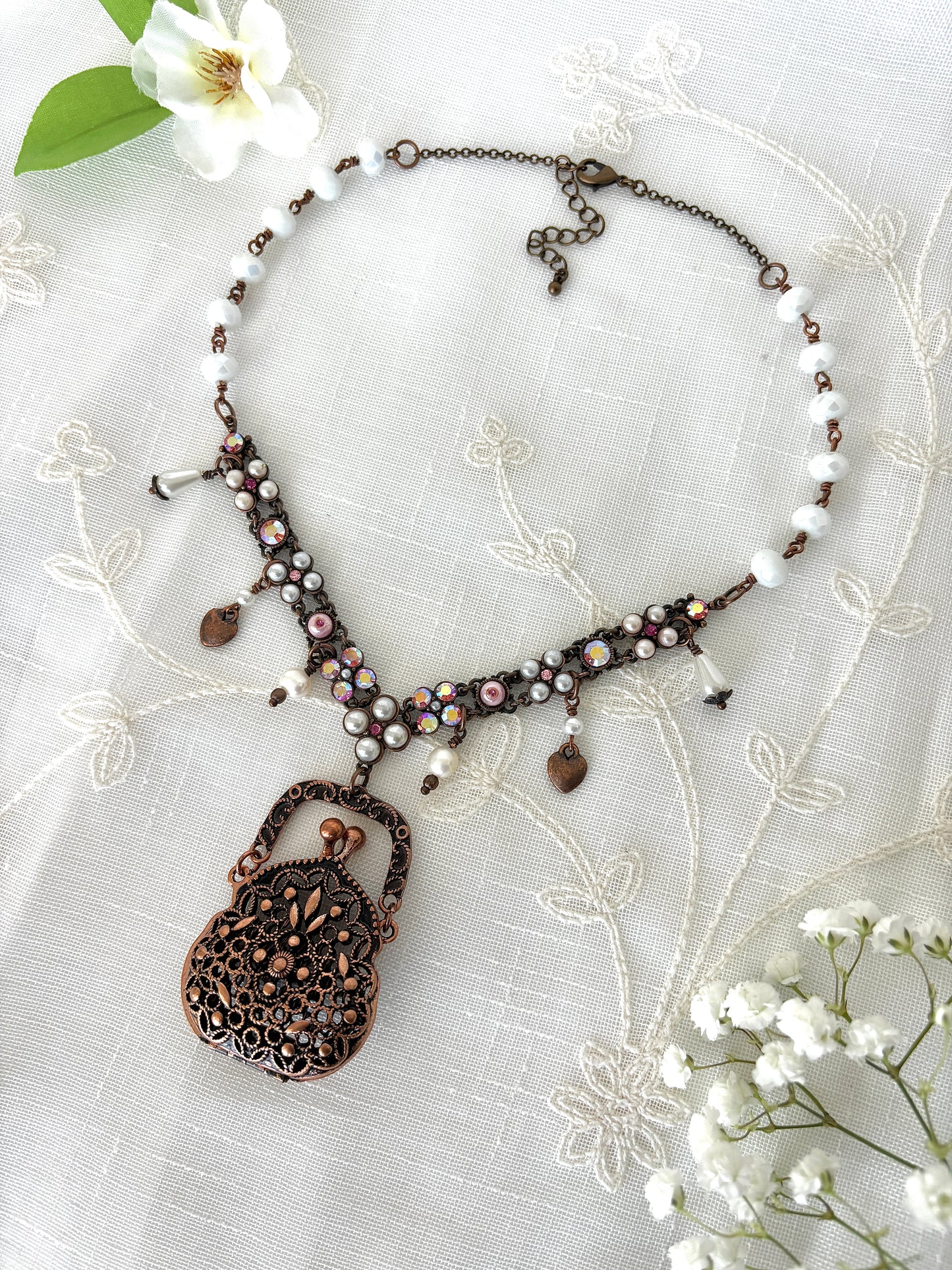 "Trinket Trap" Coin Purse Pendant Necklace
