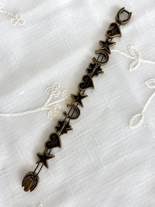 Avon Glitter Enamel Lucky Charm Slider Bracelet