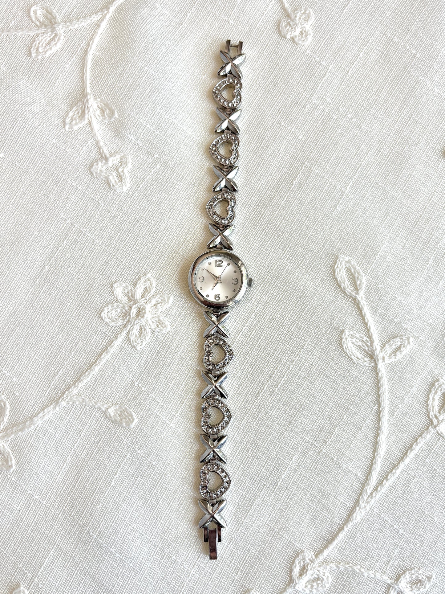 Rhinestone “XO” Heart Watch