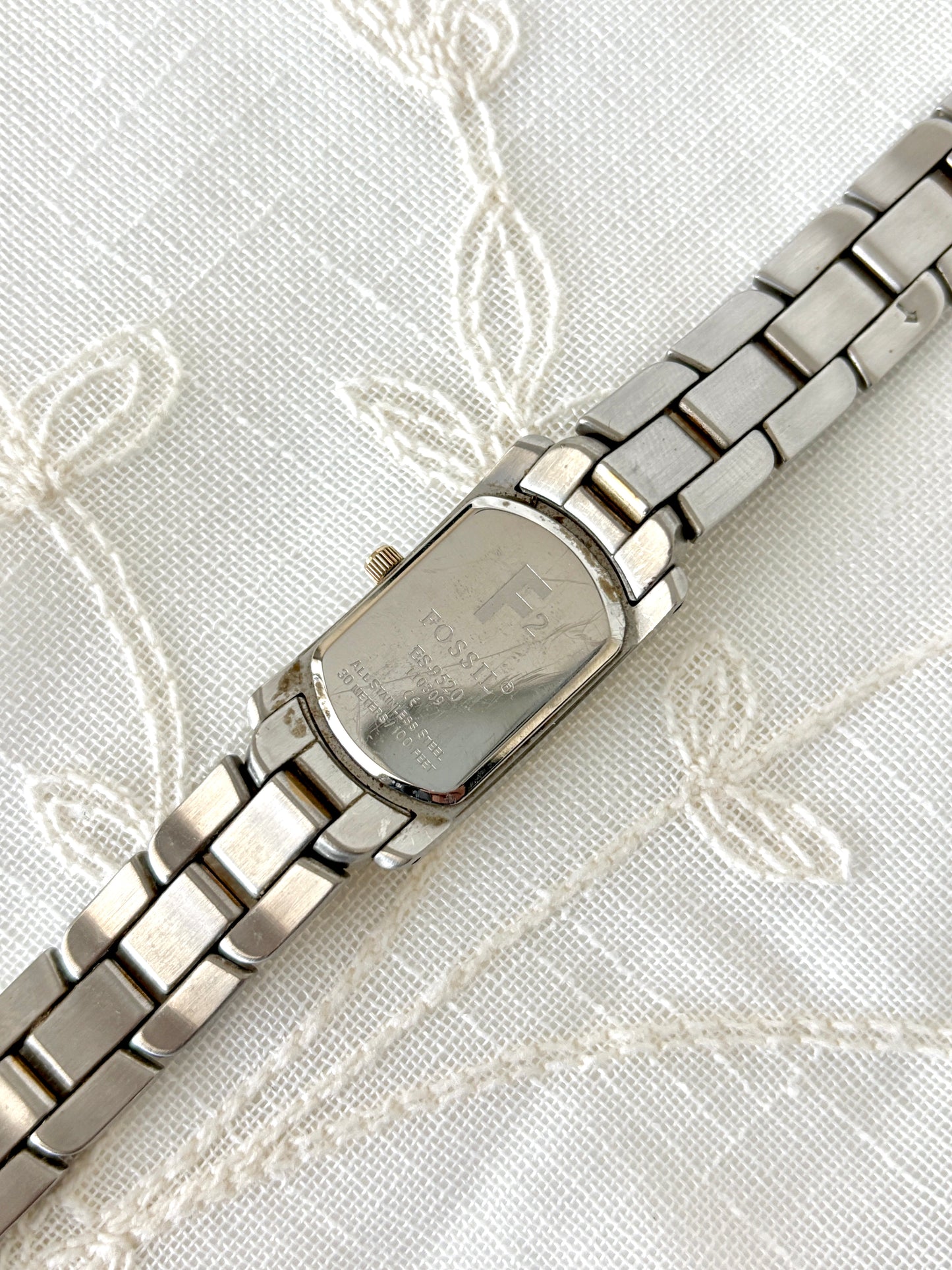 Fossil F2 Mixed Metal Rectangular Watch
