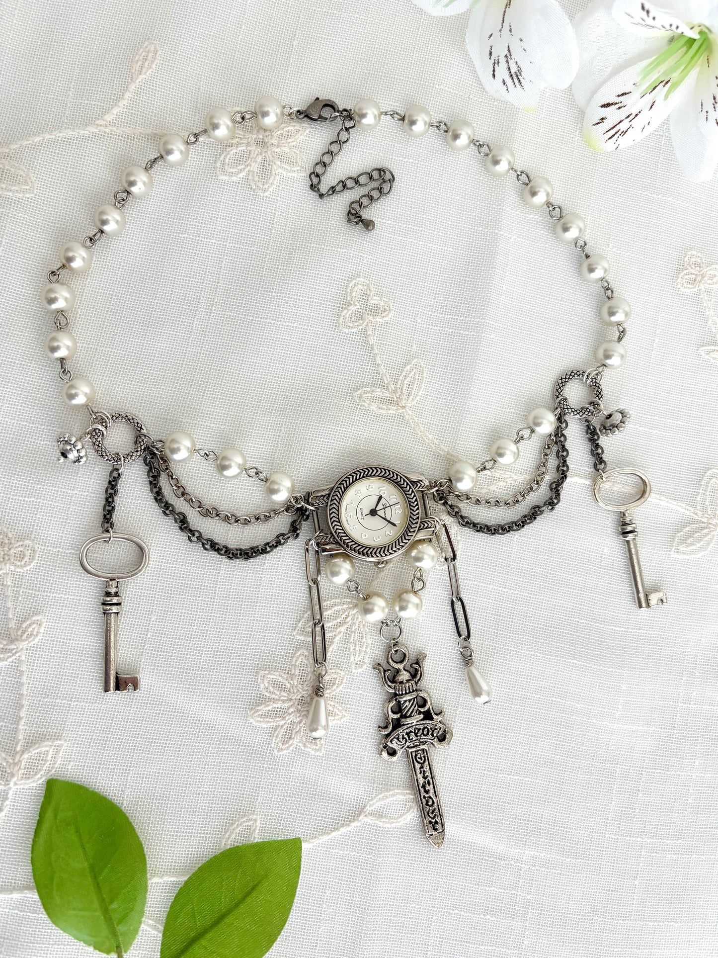 "Re-u-Knighted" Watch Necklace