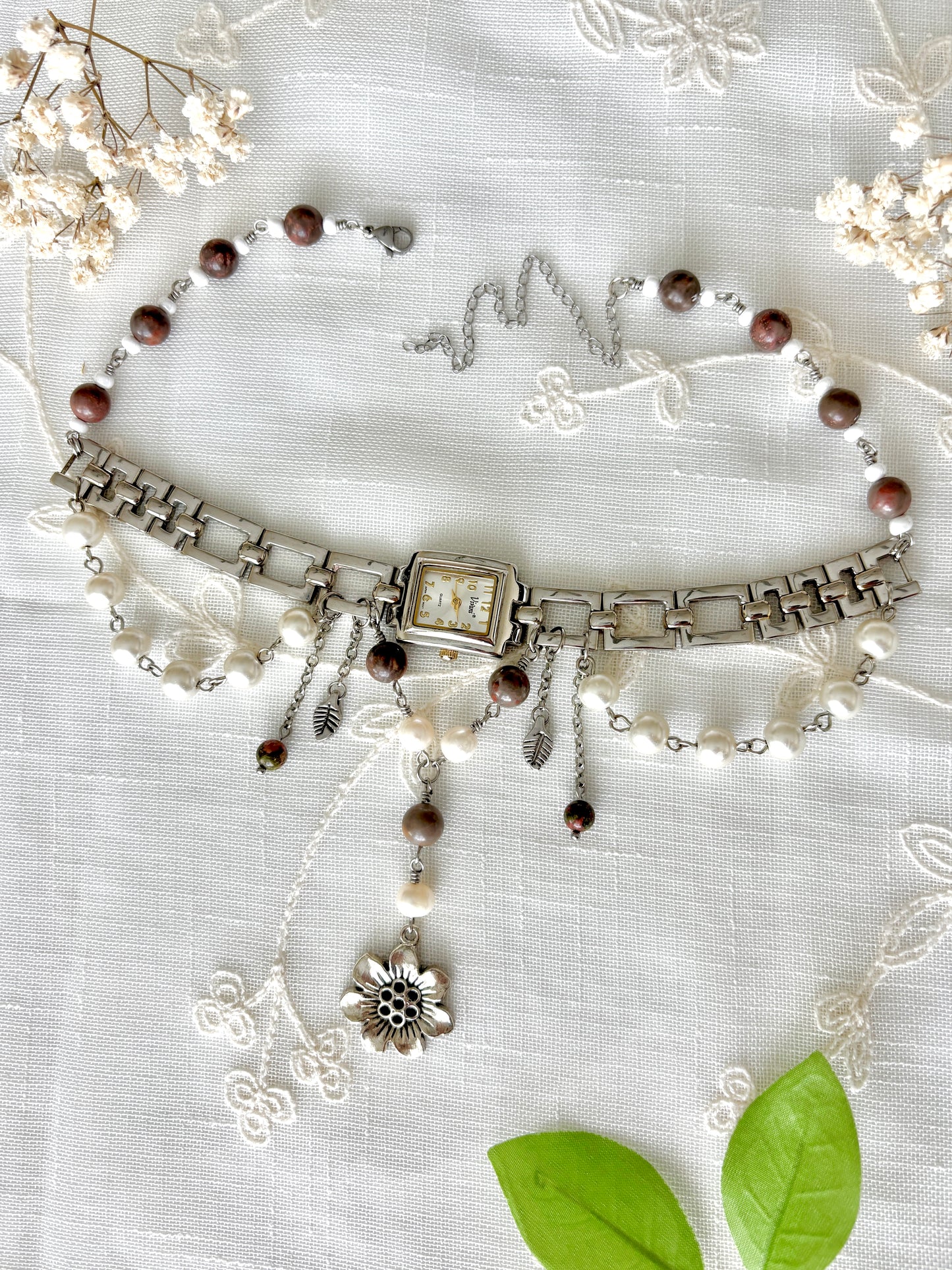 "Bet Your Asters" Watch Necklace