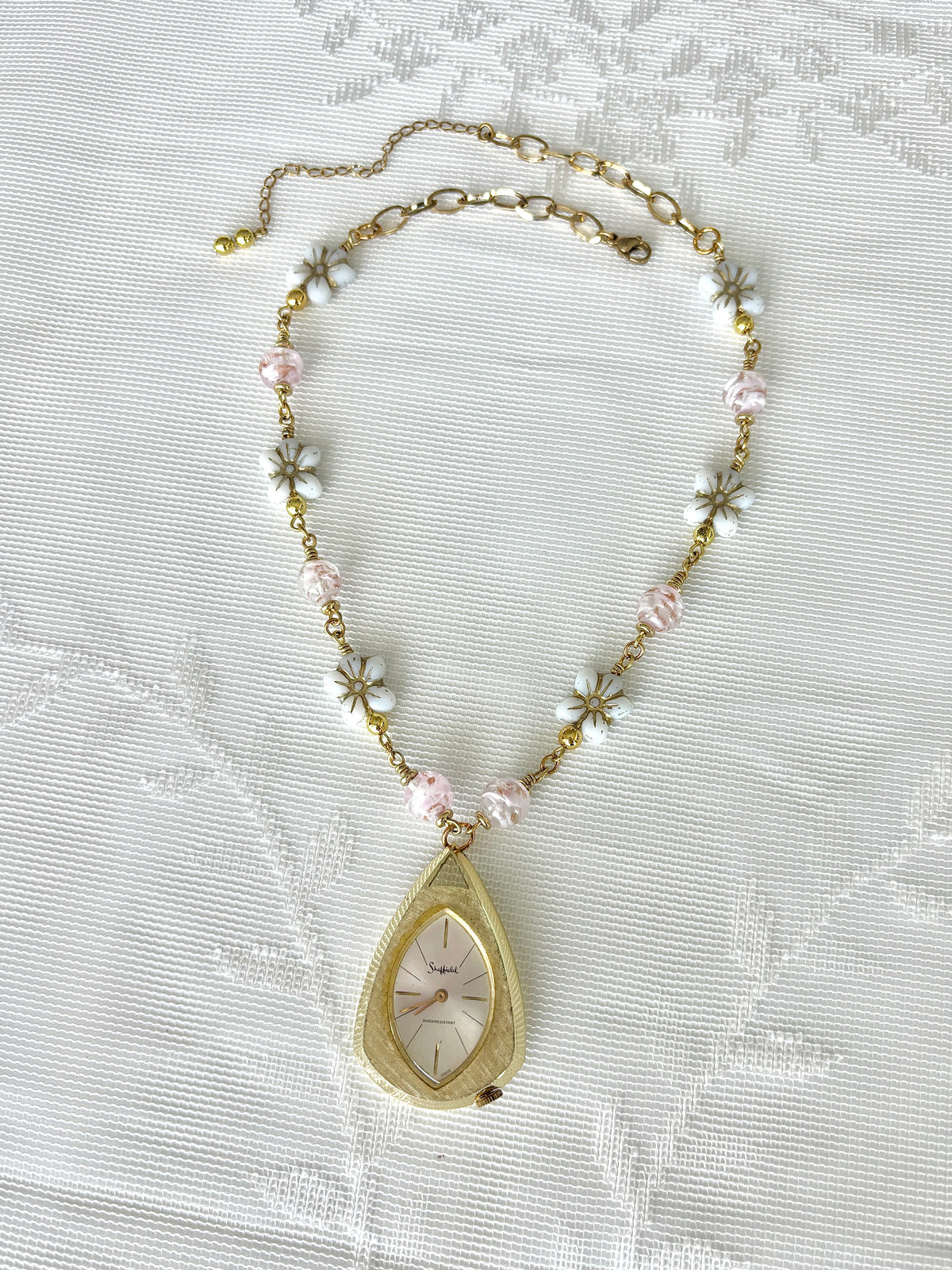 "Evening Primrose” Watch Necklace