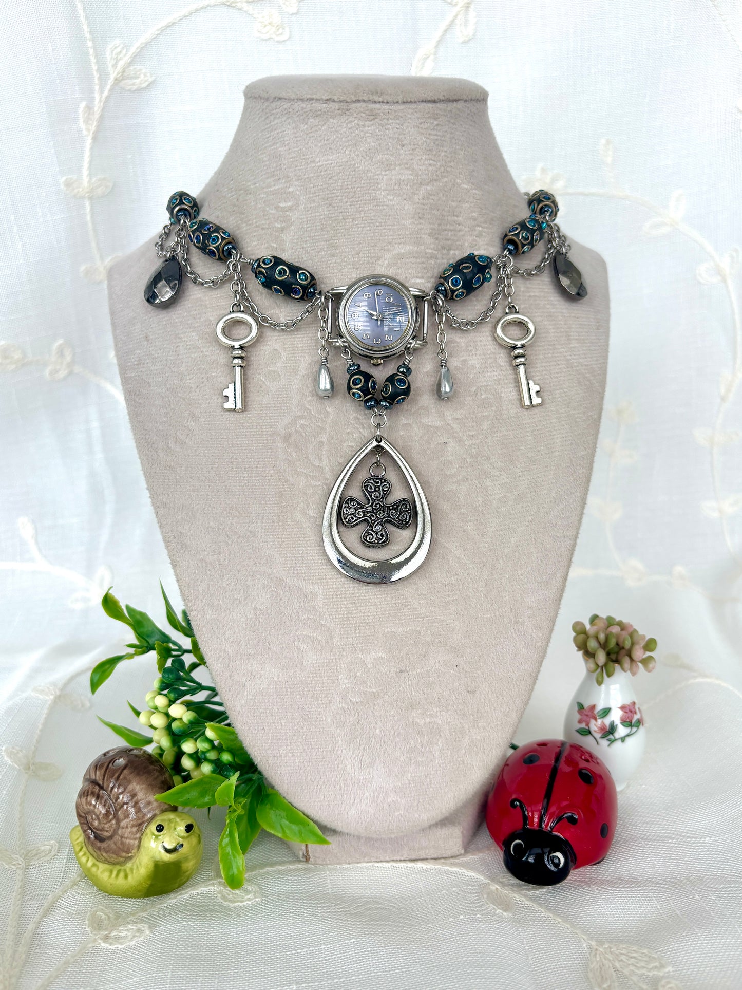 “Smoke & Mirrors” Watch Necklace