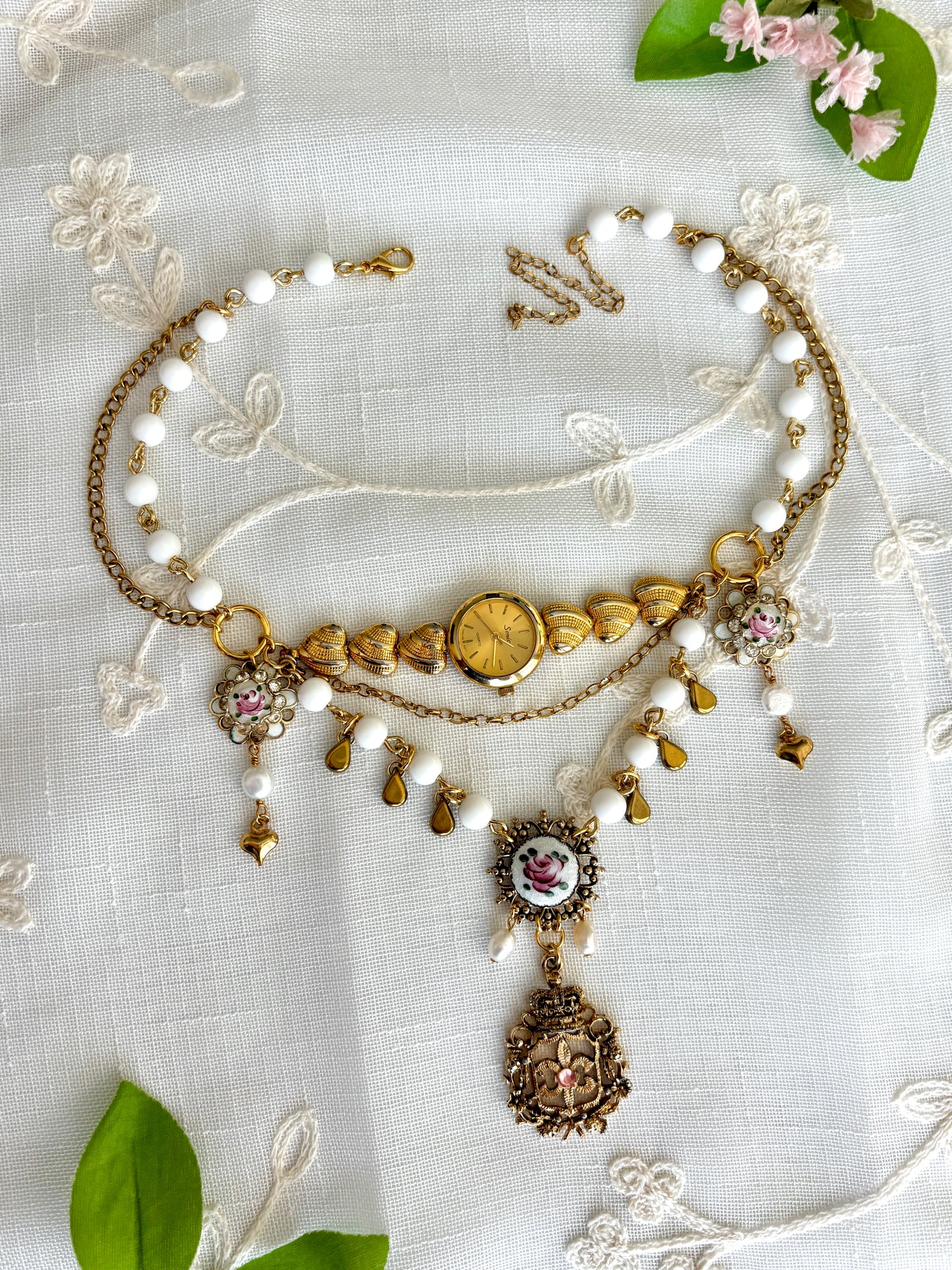 “Rose Above It” Watch Necklace