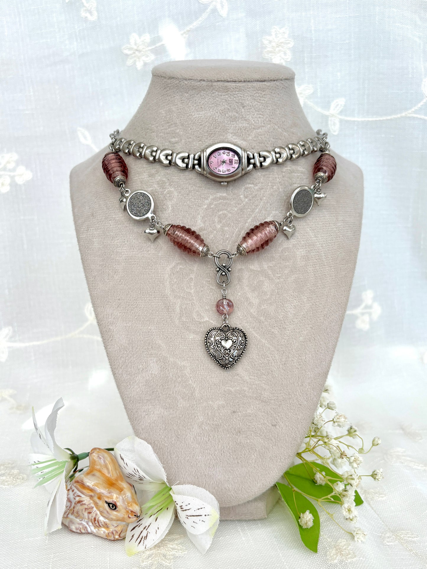 “What’s The Blush?” Watch Necklace