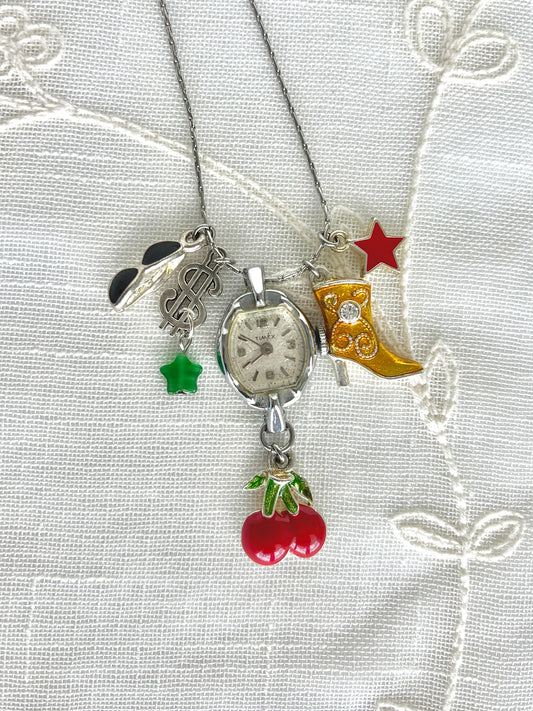 Silver Timex - Watch Charm Necklace