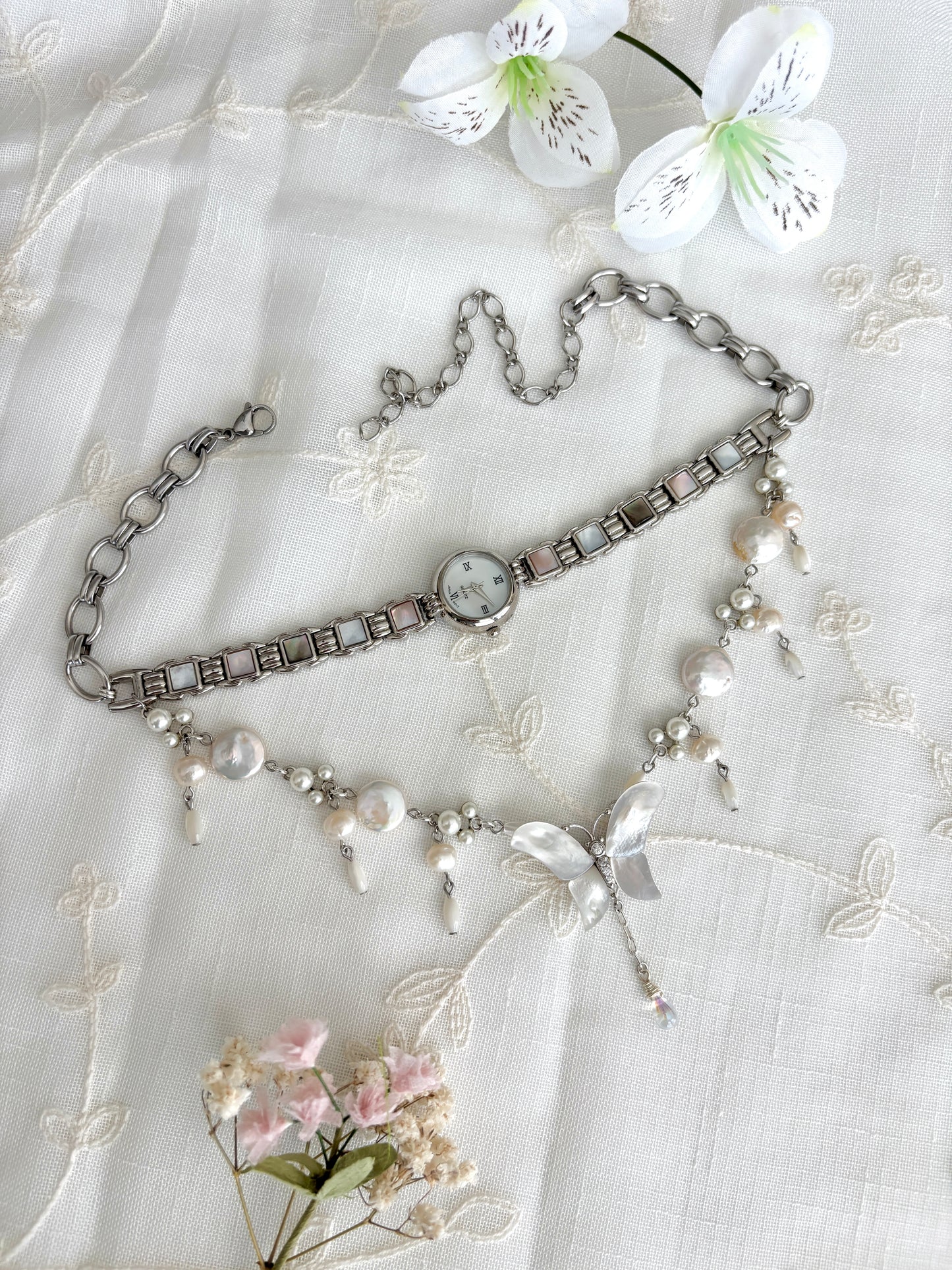 Pieris Butterfly Watch Necklace