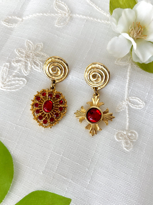 "Ruby Renaissance" Earrings