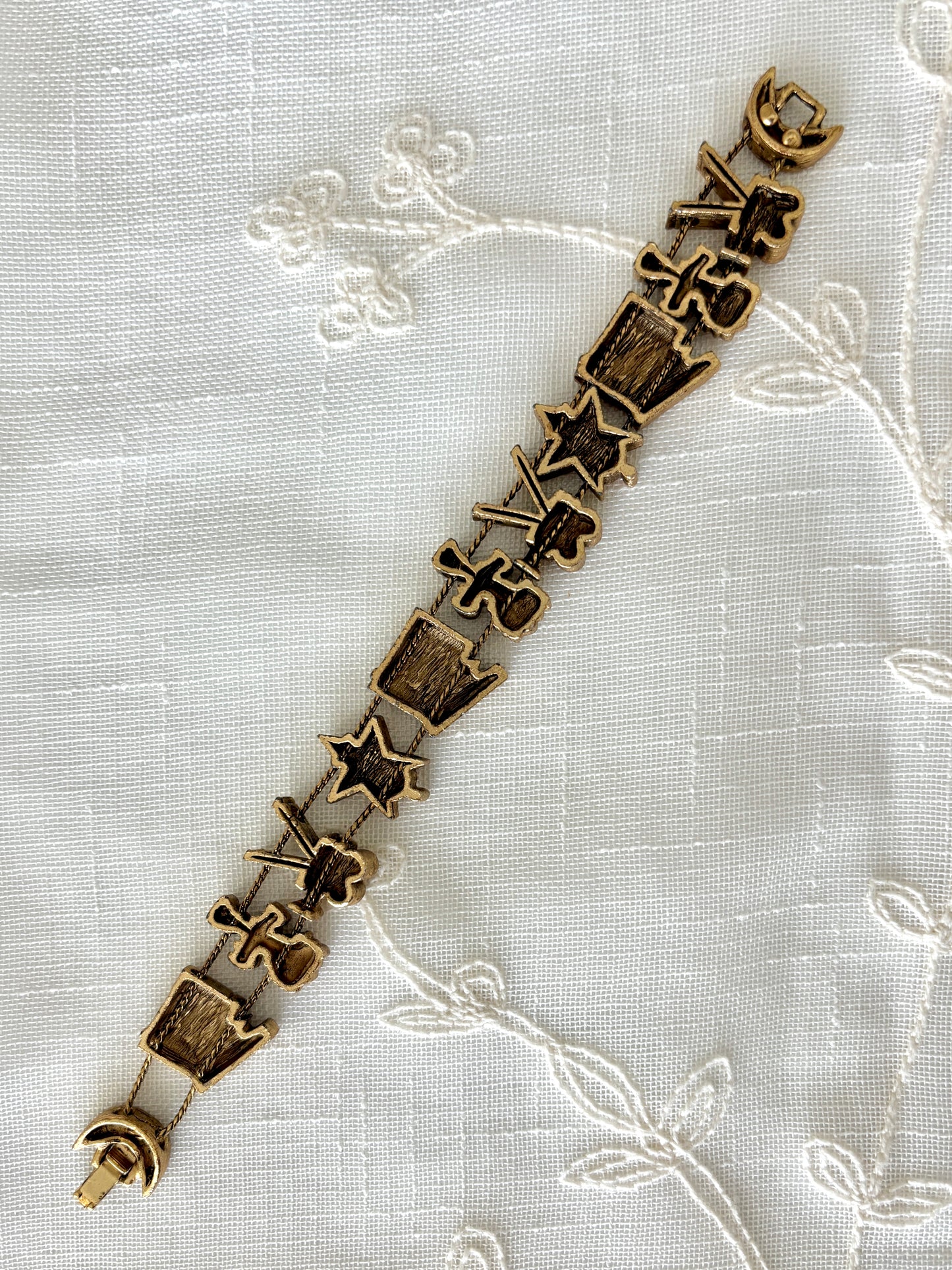 Classic Hollywood Gold Tone Slider Bracelet