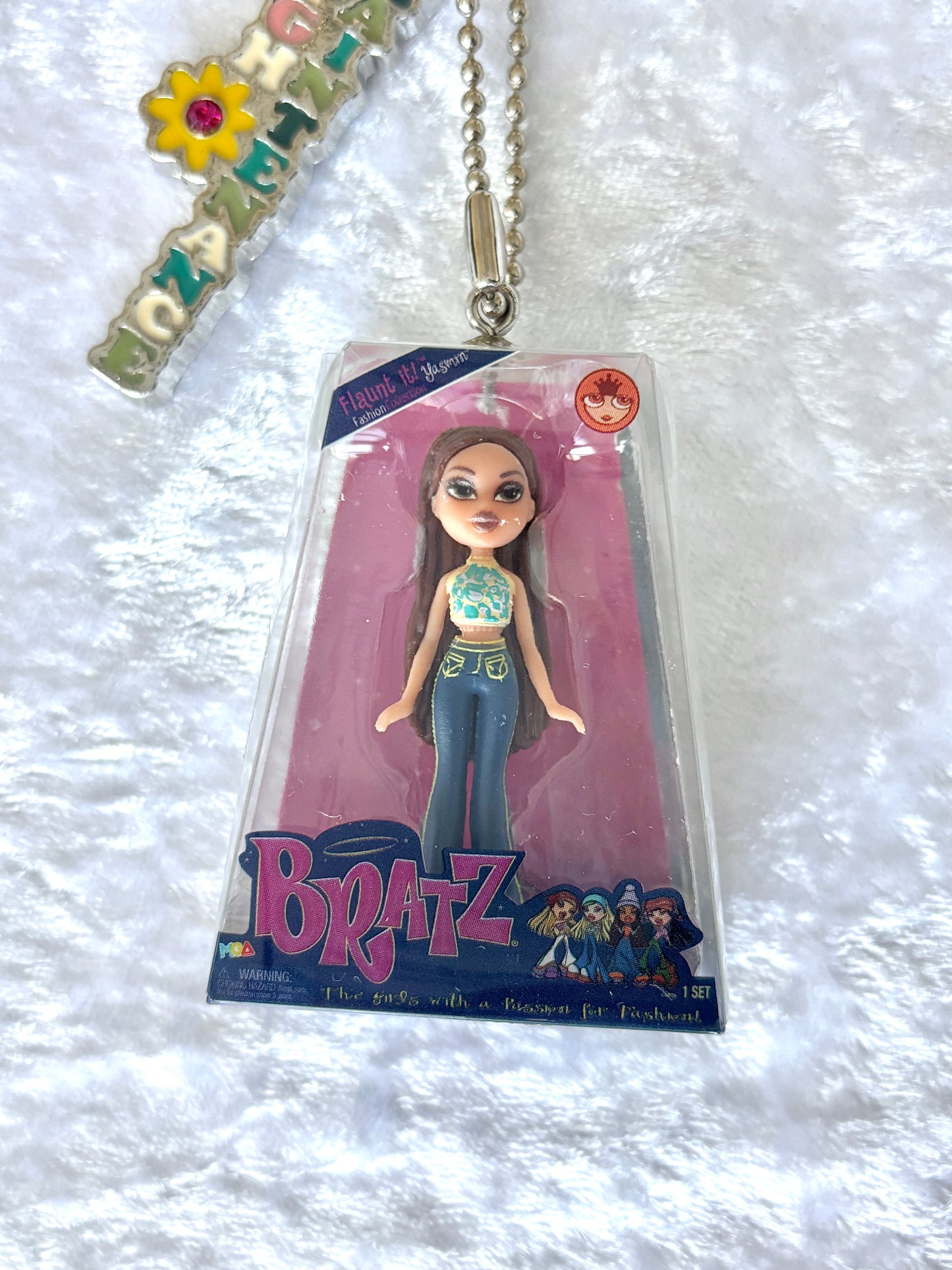 Bratz “Flaunt It” Charmed Keychain - Yasmin w/ Vintage Enamel “High Maintenance” Charm