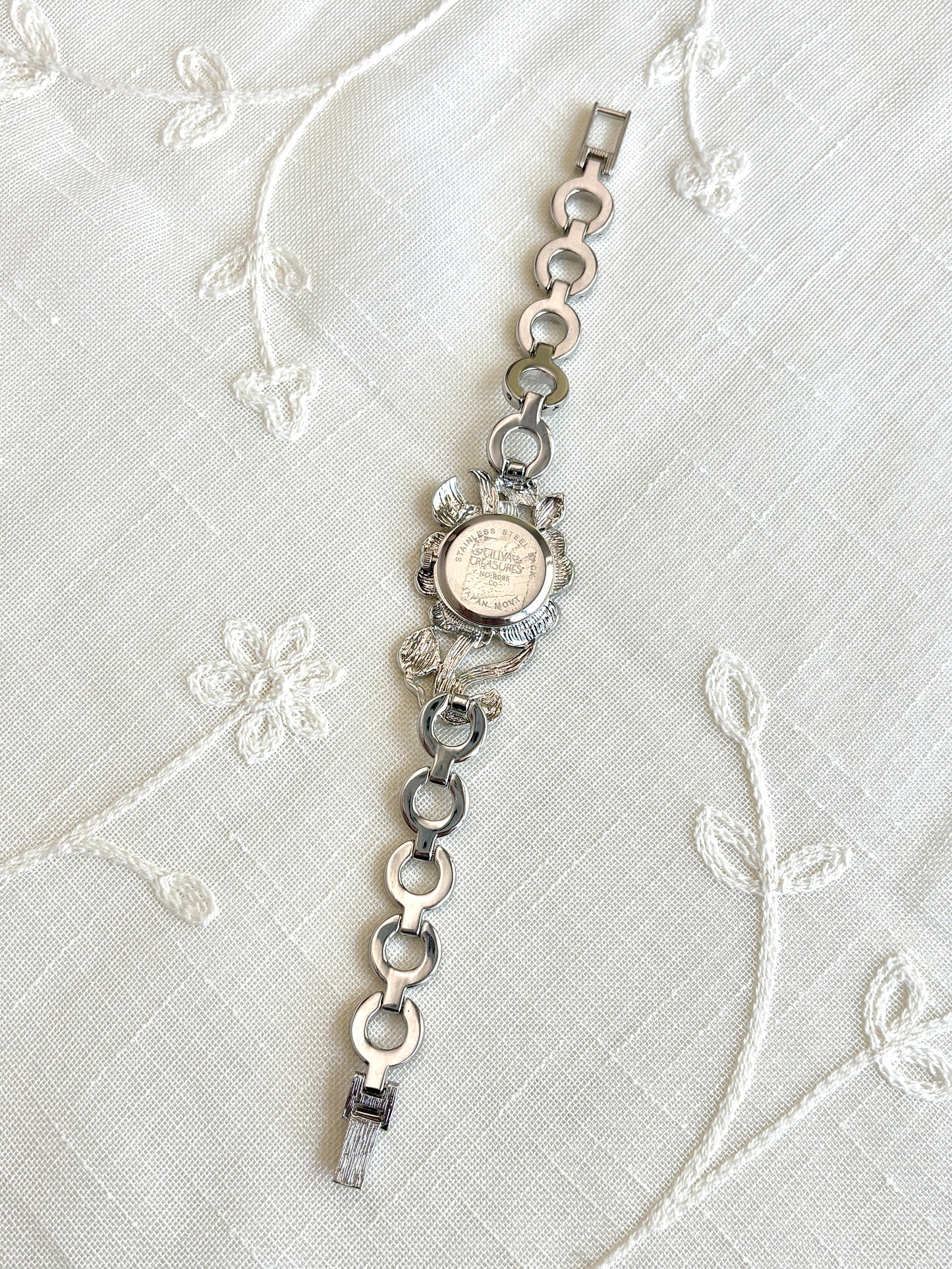 Tillya Treasures Marcasite Flower Watch