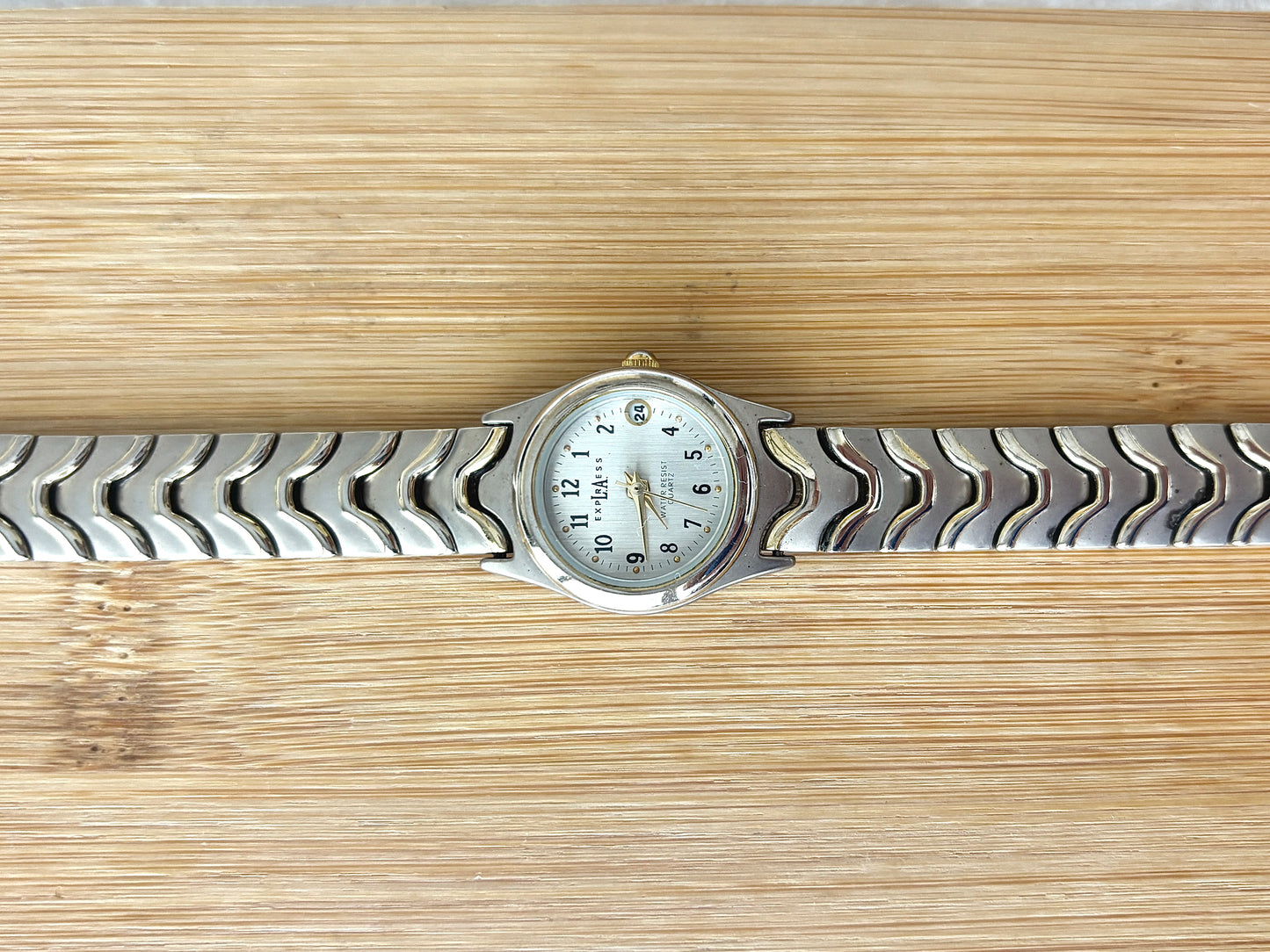 Silver Chevron Watch Choker - L.A. Express