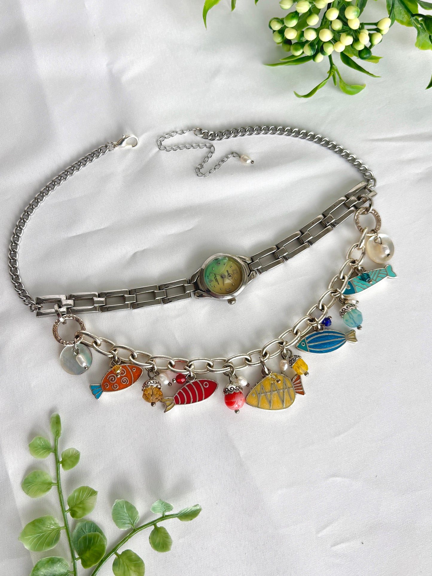 "Gone Fishin'" Watch Necklace
