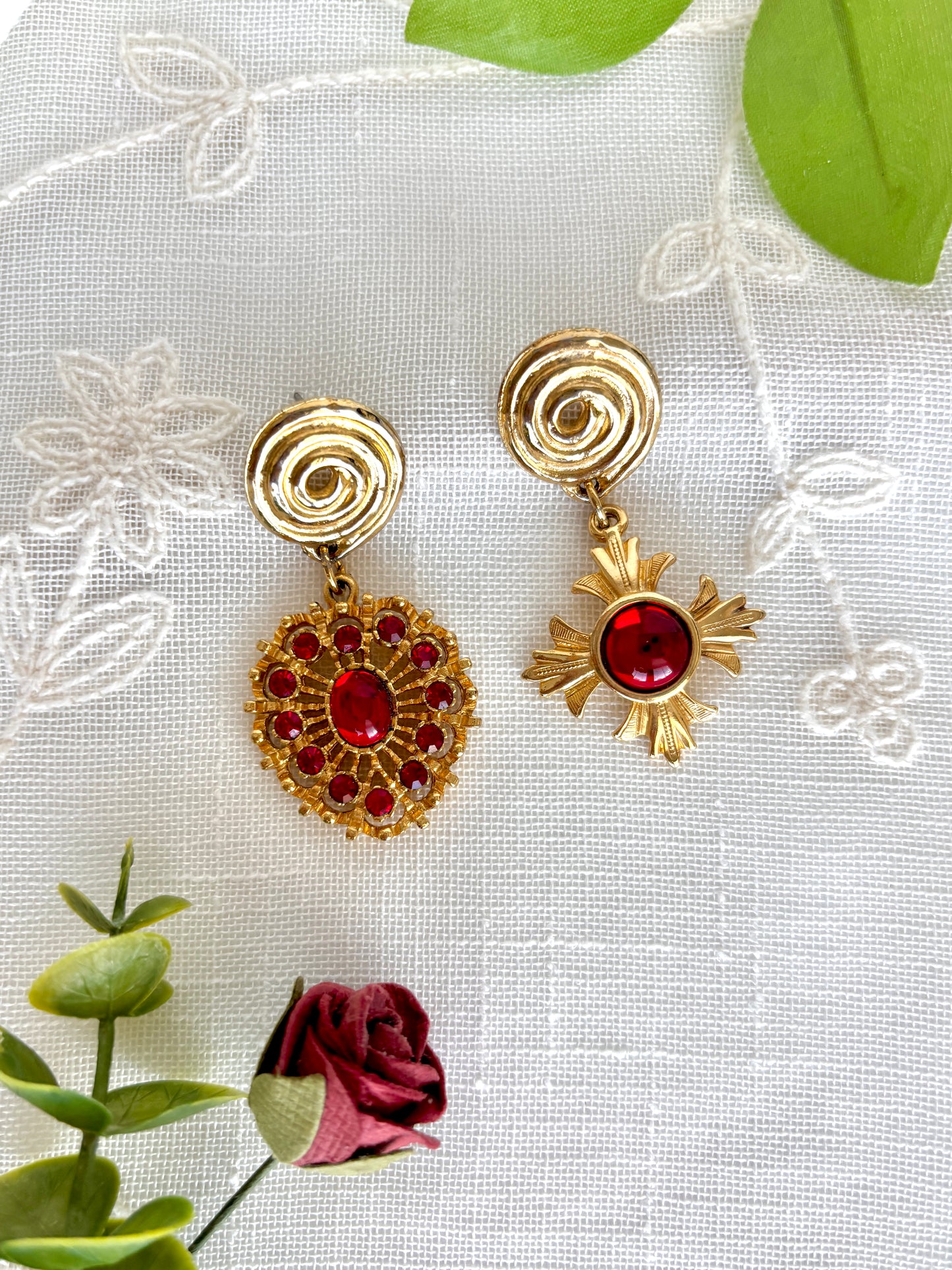 "Ruby Renaissance" Earrings