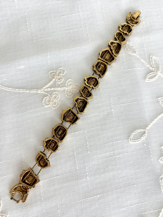 1995 Gold Tone Gambling Slider Charm TOFA Bracelet