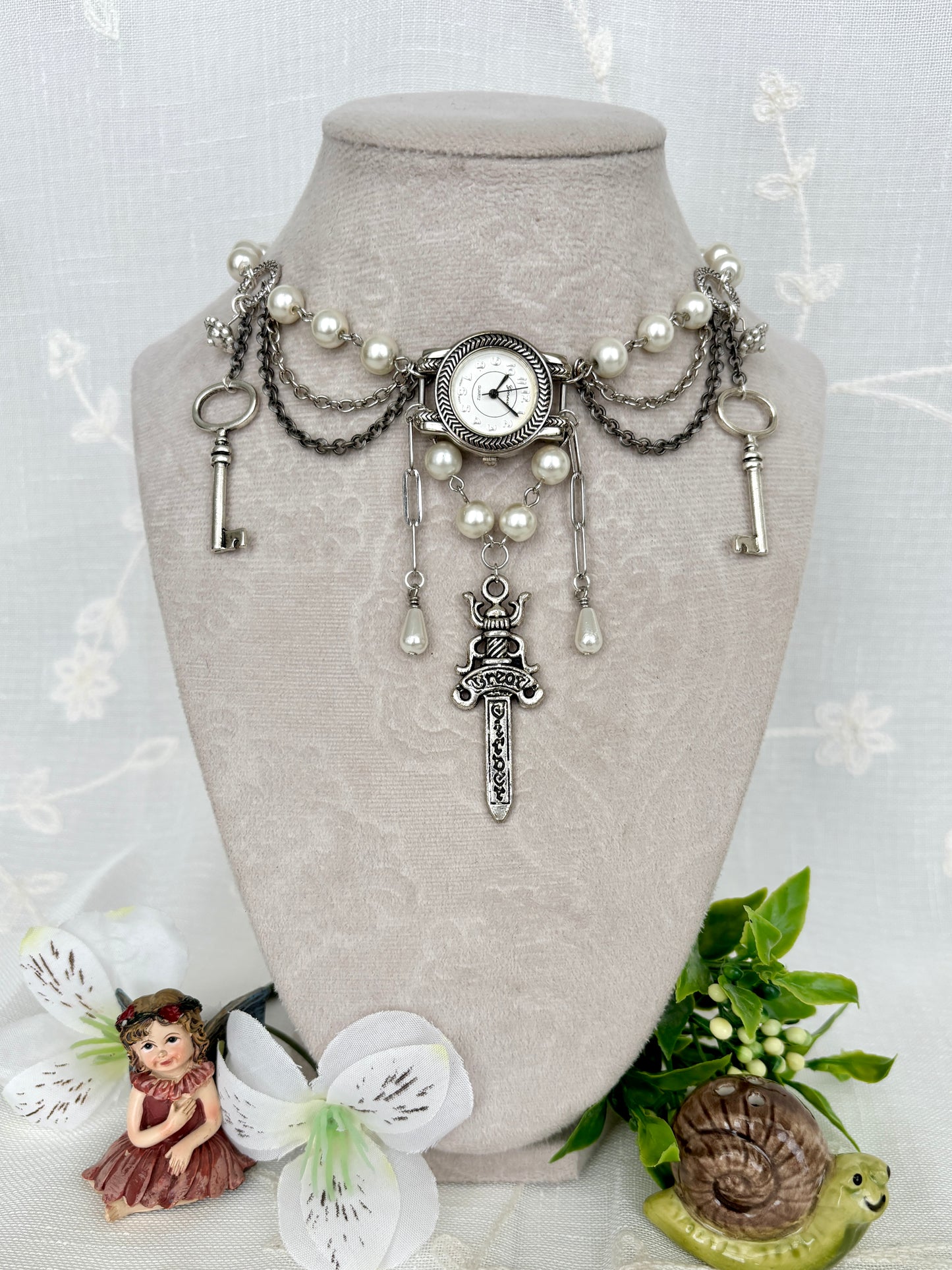 "Re-u-Knighted" Watch Necklace