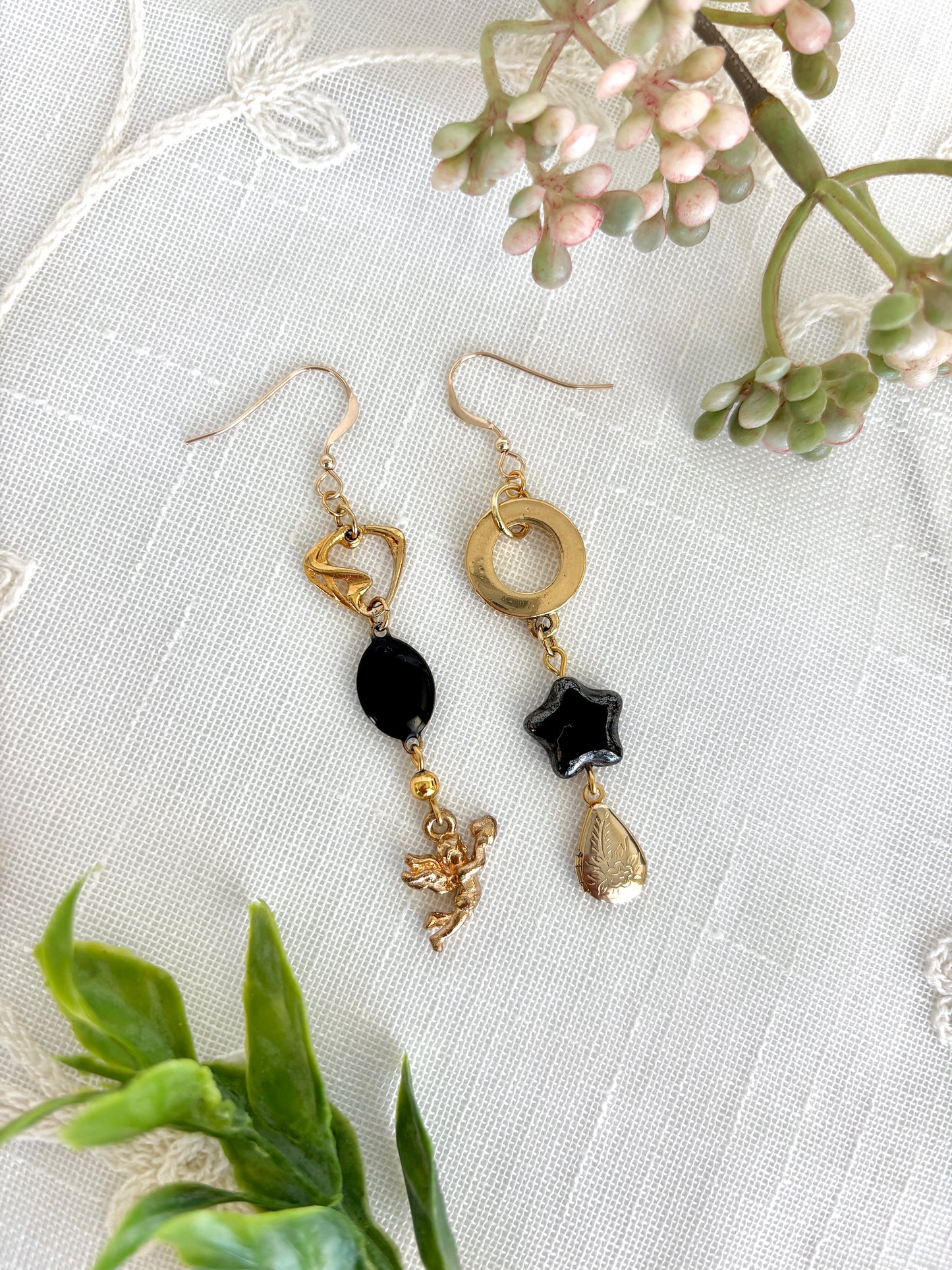 “Good Heavens” Locket Earrings