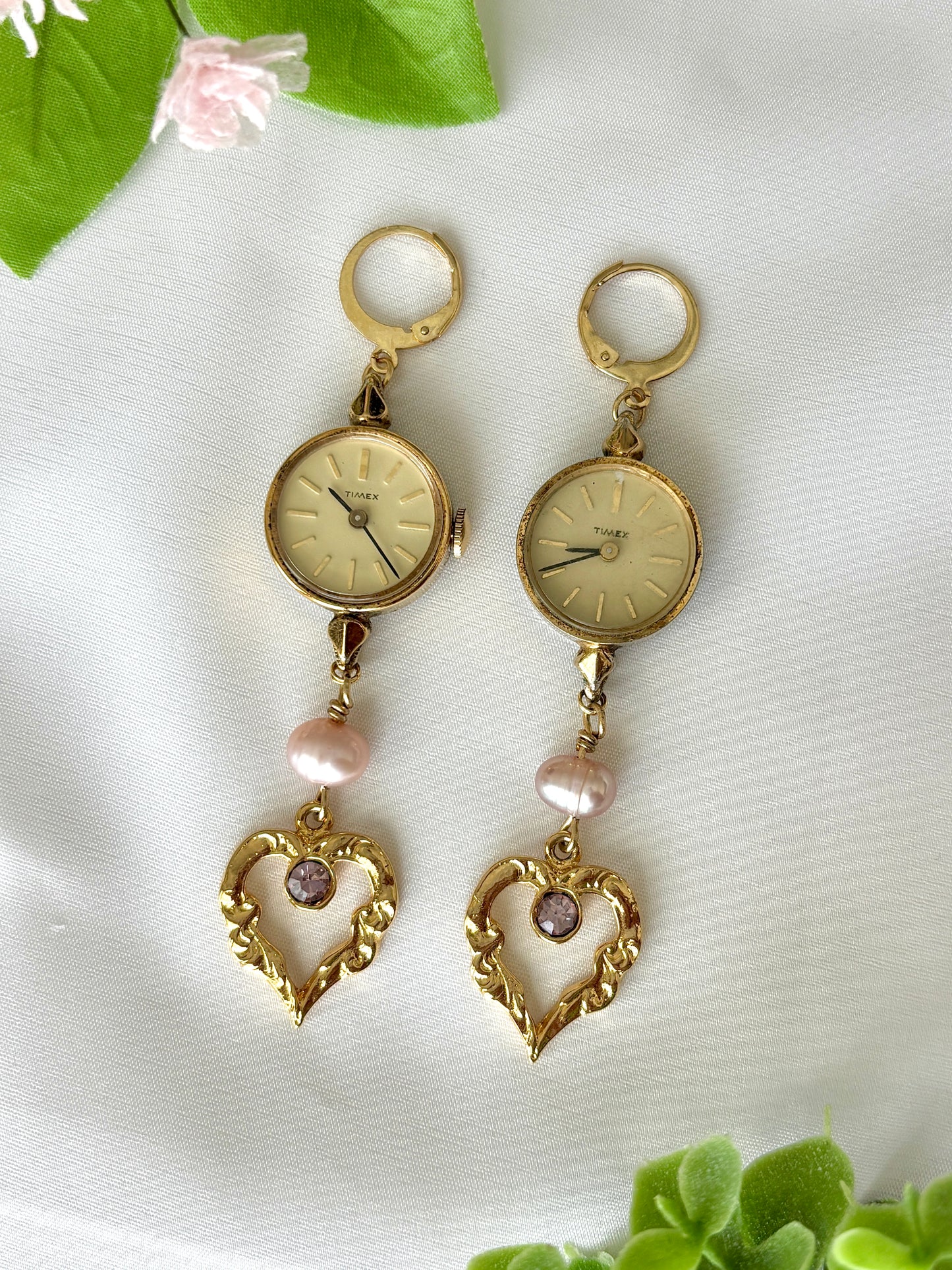 "Make Me Blush" Watch Earrings