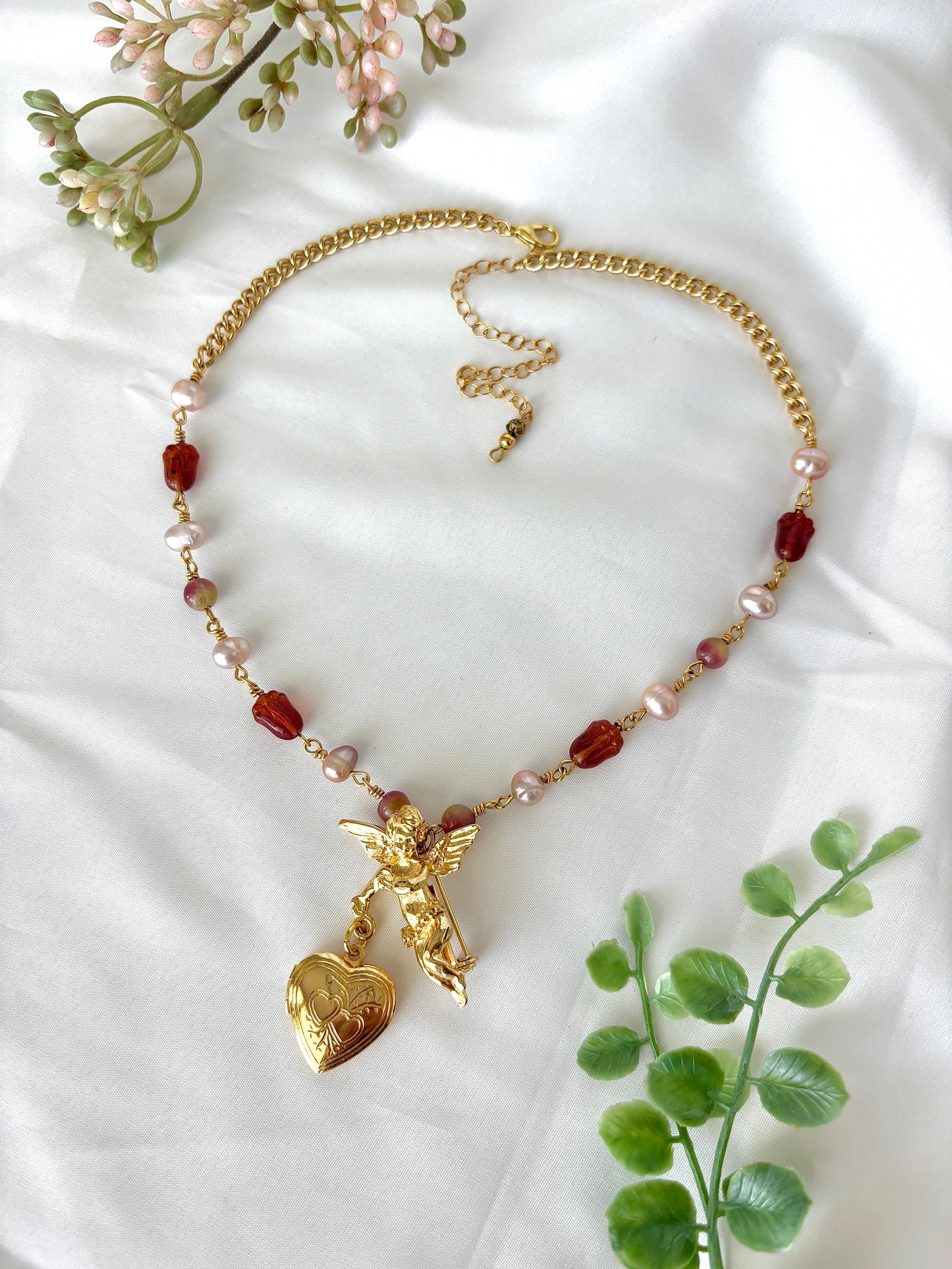 “Angels Arose” Brooch Locket Necklace