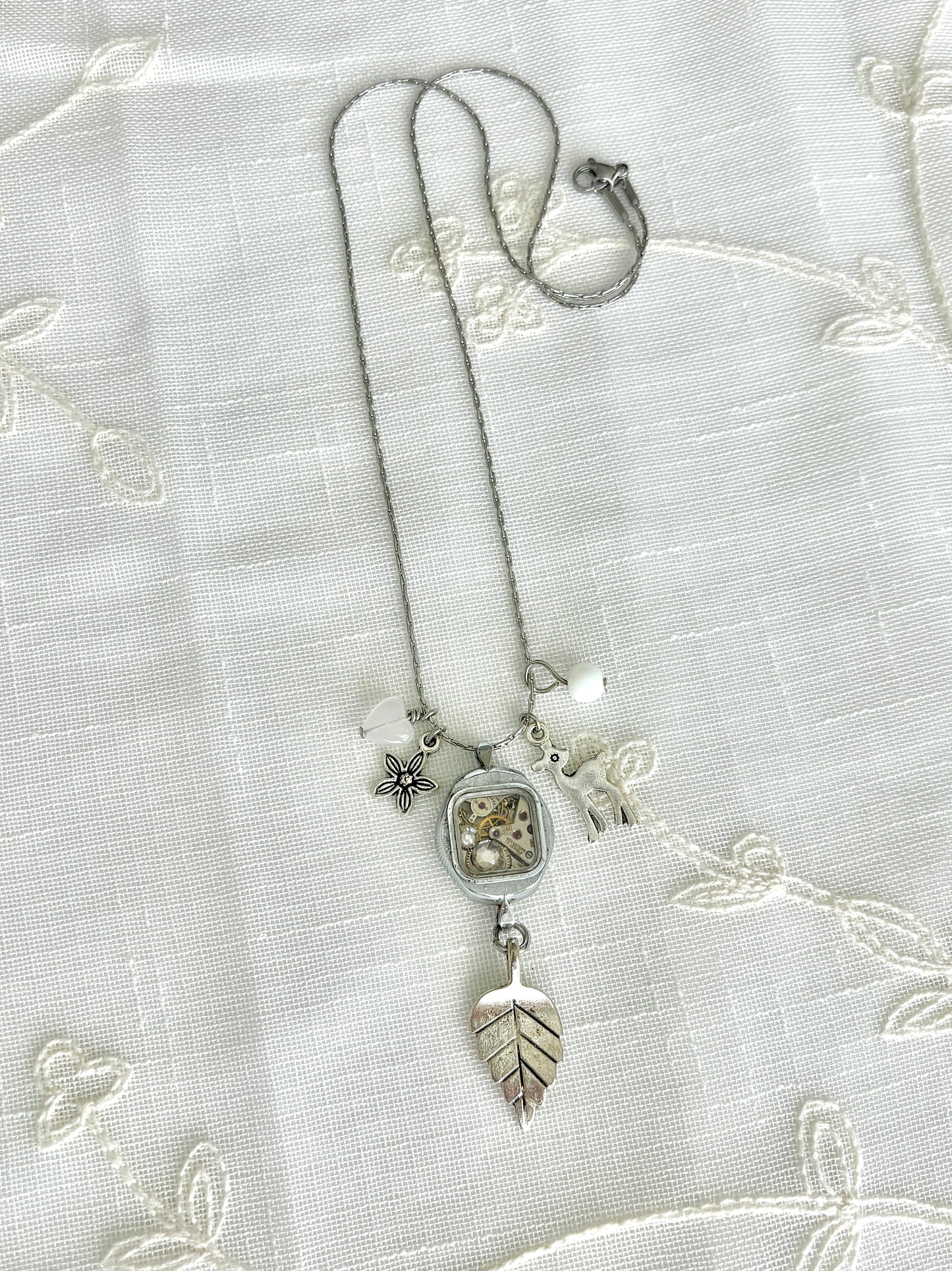 Silver Wittnauer - Watch Charm Necklace