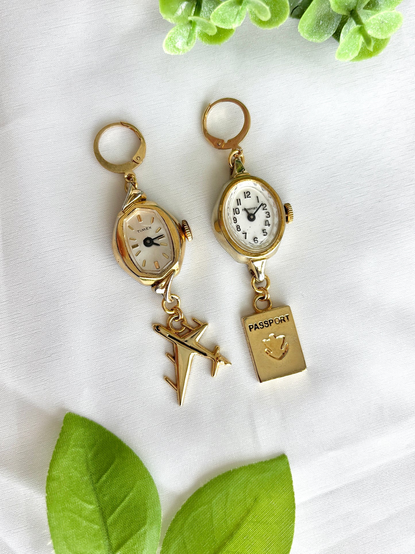 "Globetrotter" Watch Earrings