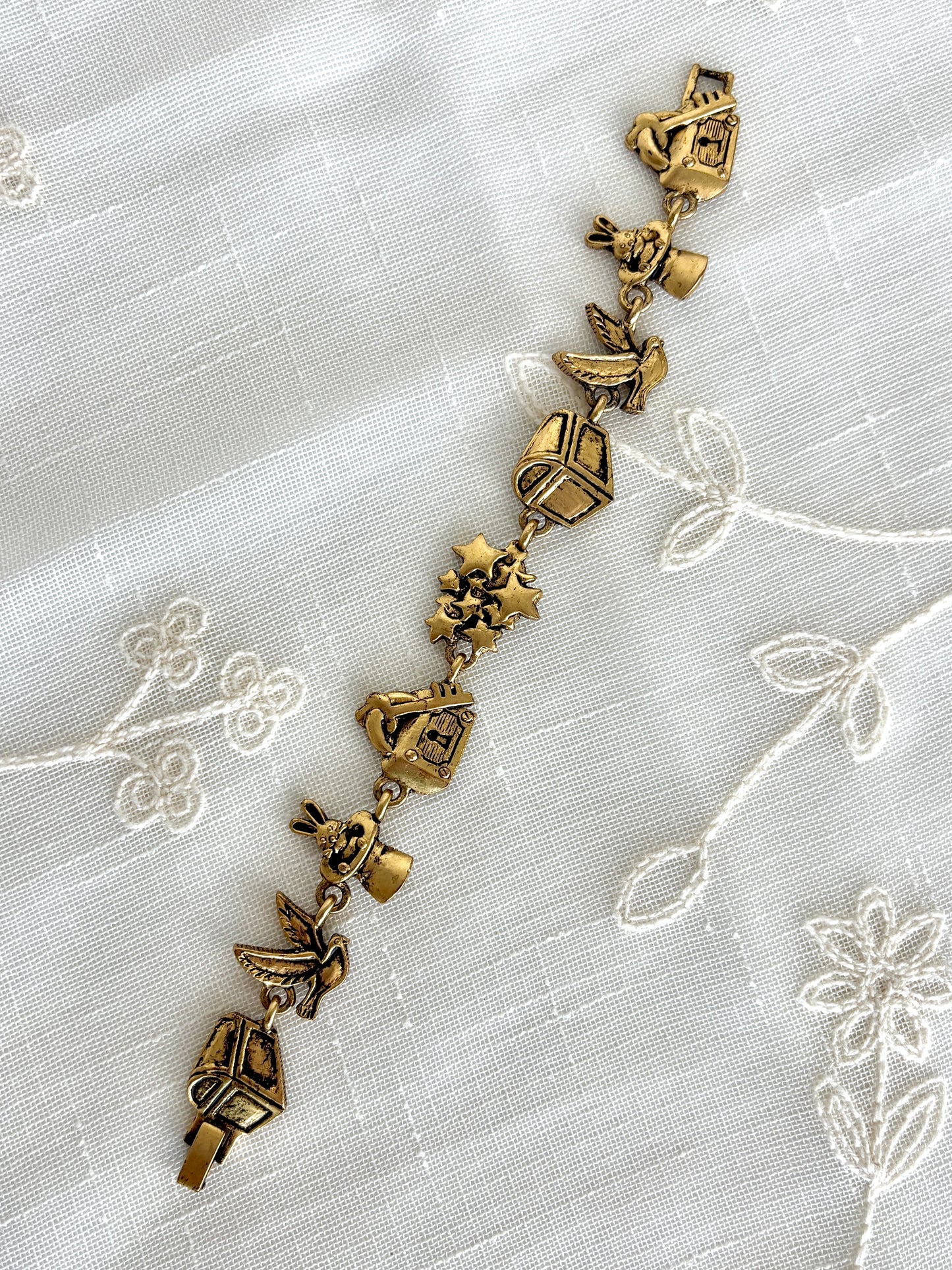 1995 Bergdorf Goodman Gold Magician Charm Bracelet