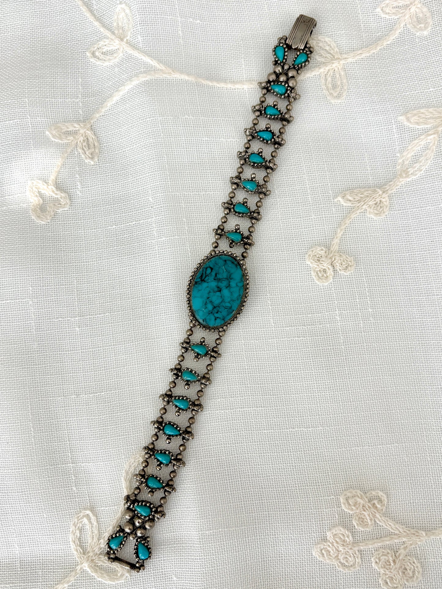 Faux Turquoise Slider Bracelet