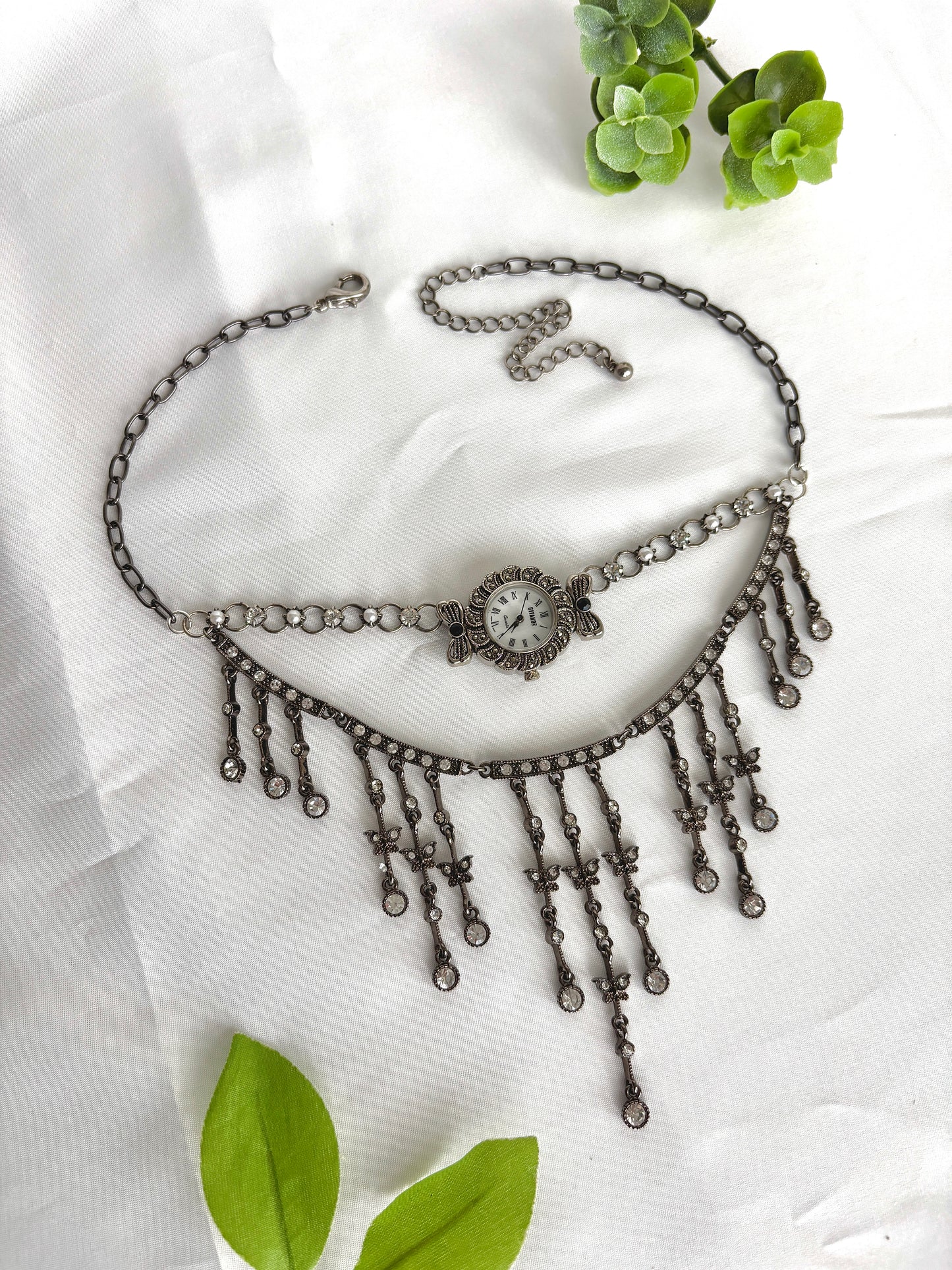 "Flutter Falls" Watch Necklace