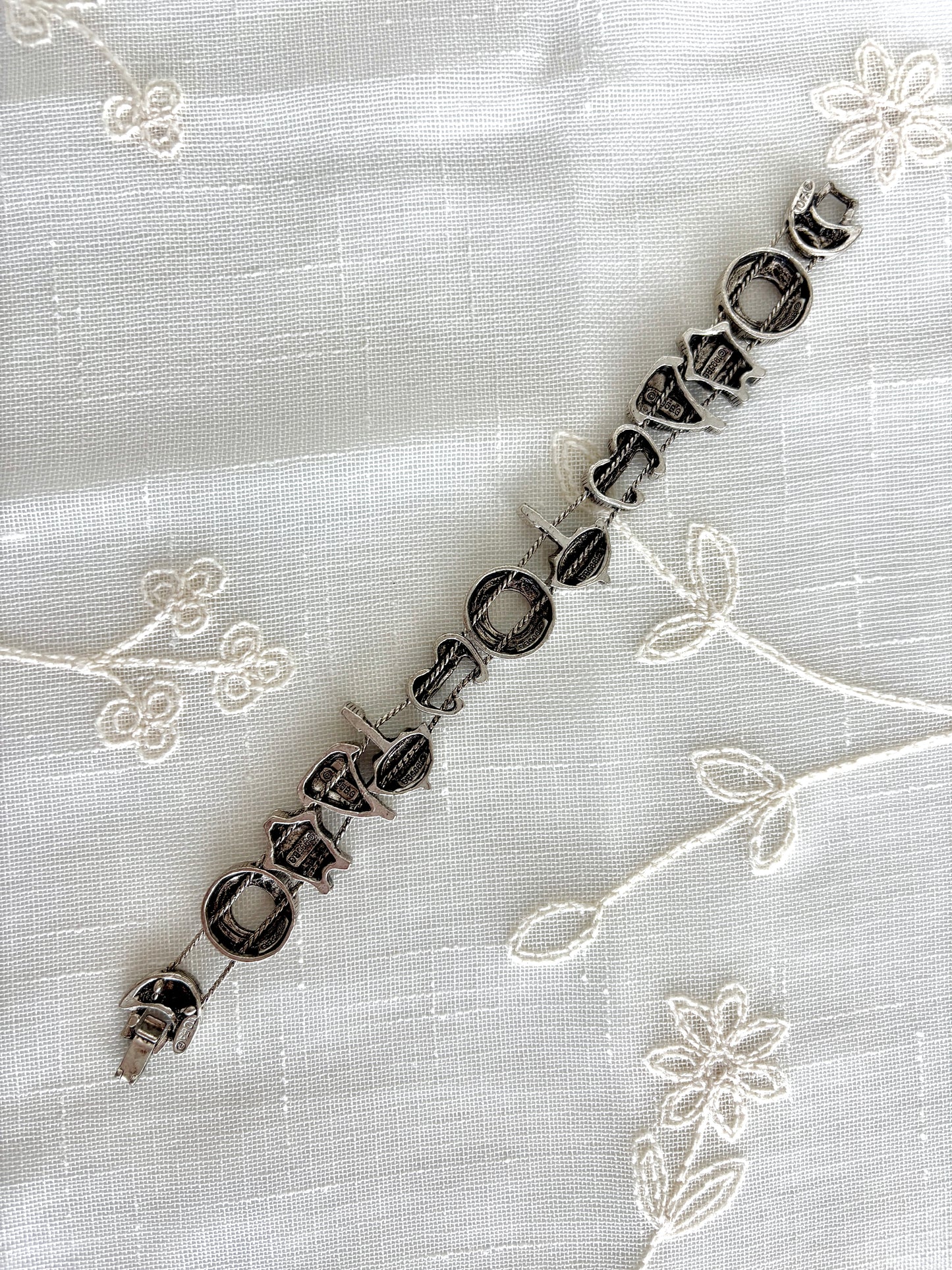 1995 Silver Beachy Slider Charm TOFA Bracelet