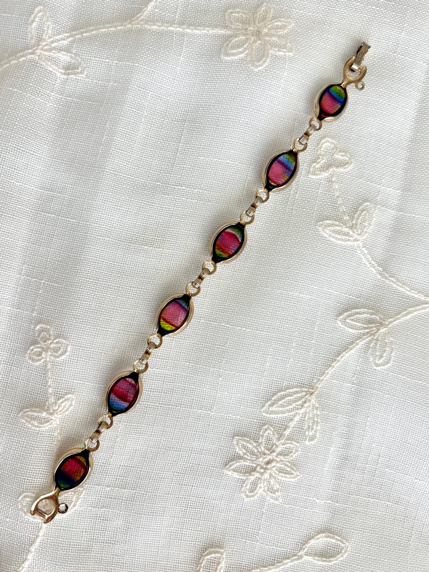 Sarah Coventry Rainbow Glass Bracelet