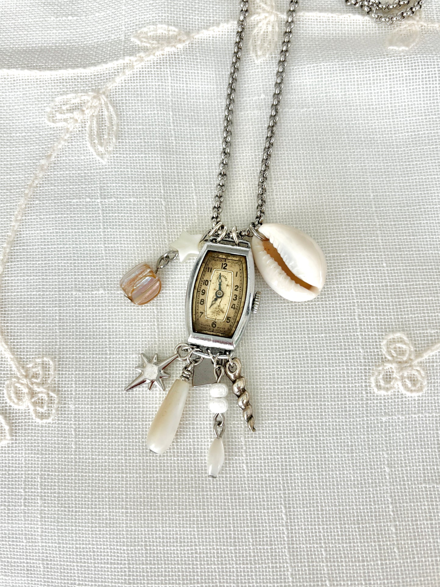 Silver Mercedes - Watch Charm Necklace