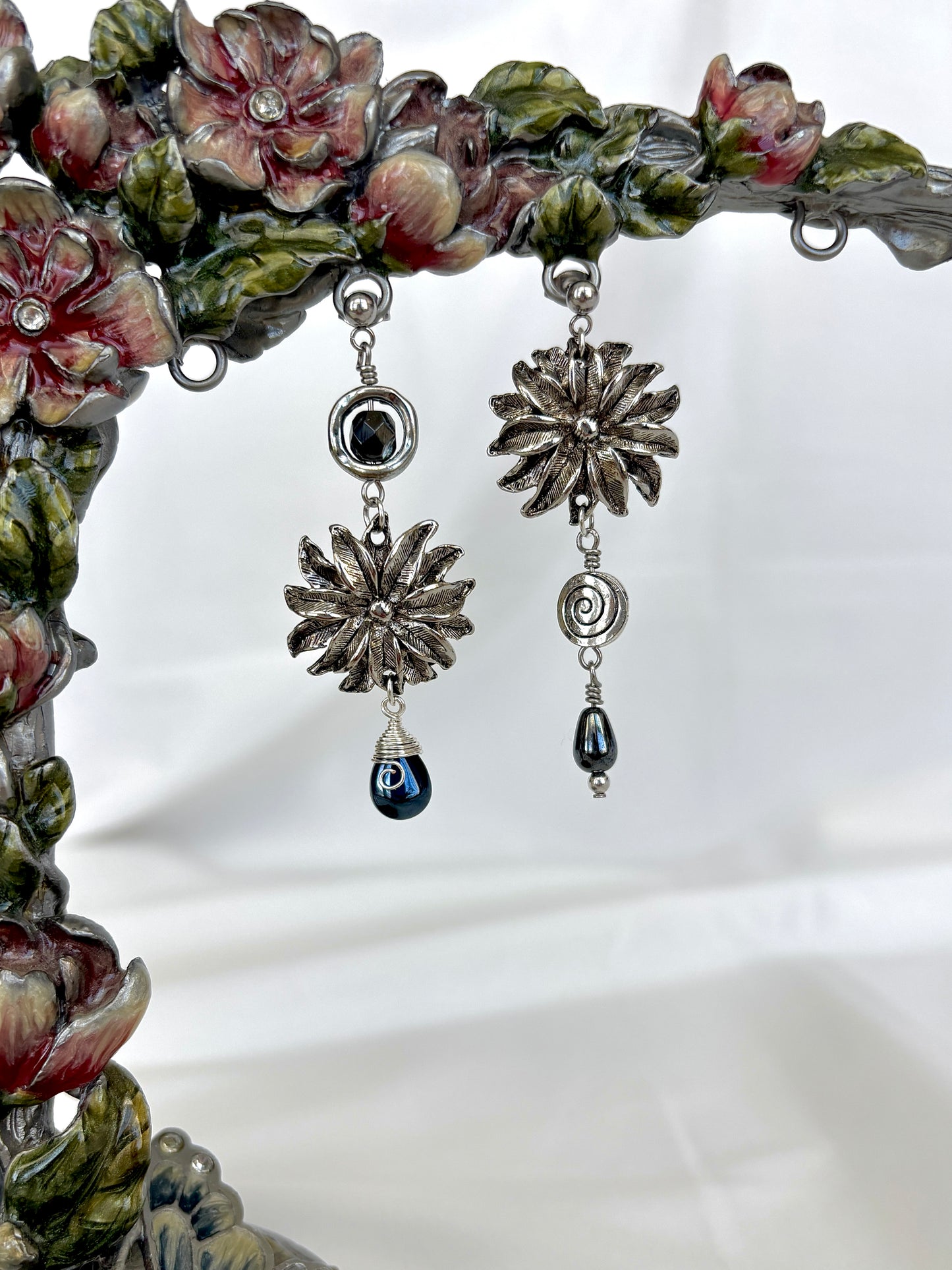"Ink Blossom" Earrings