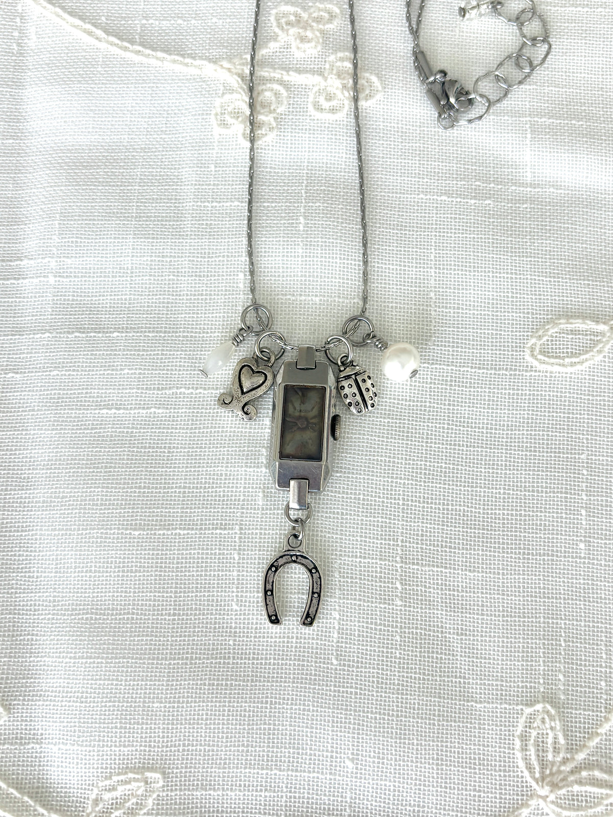 Silver Gruen - Watch Charm Necklace