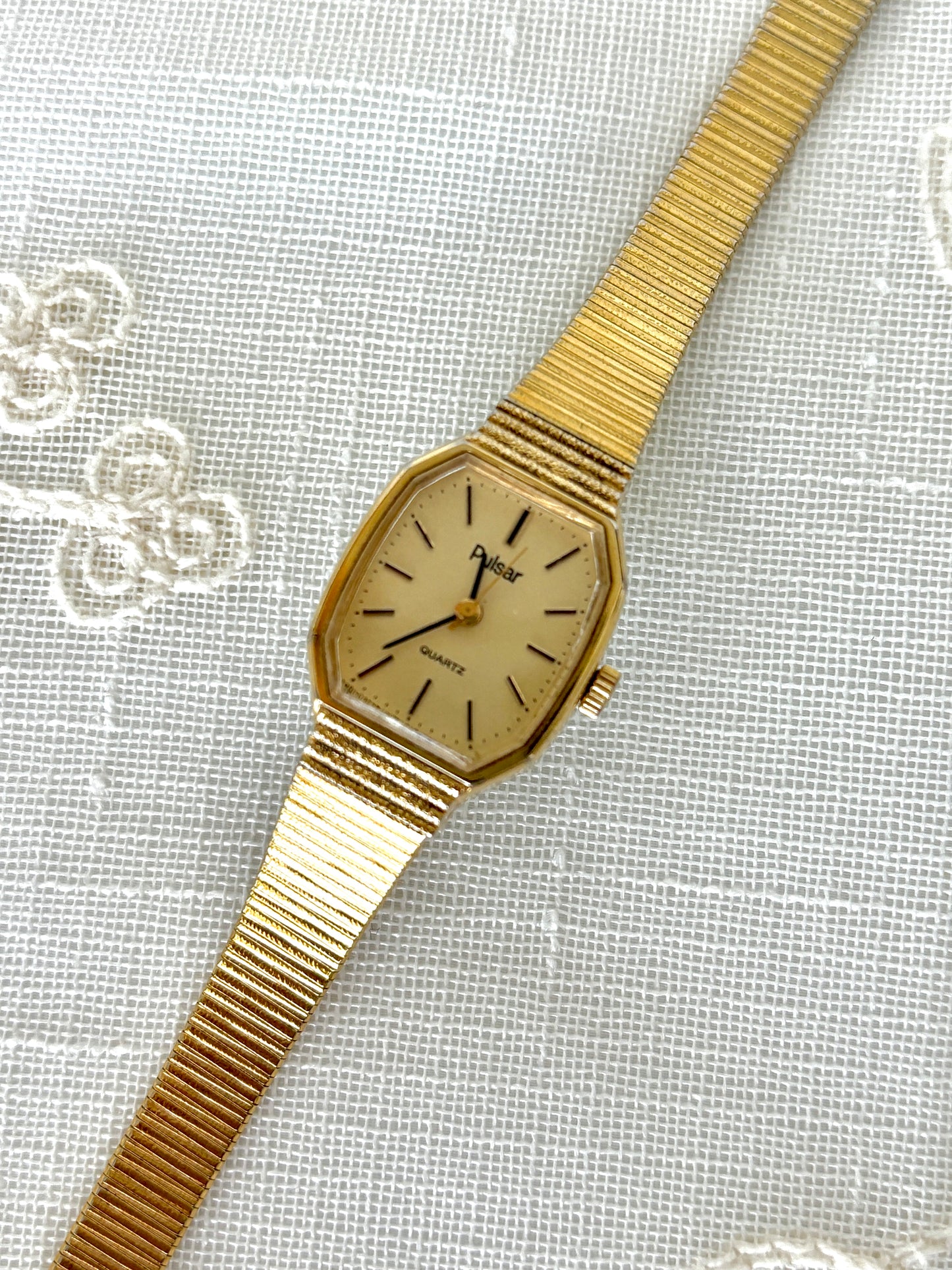 Pulsar Square Goldtone Classy Watch