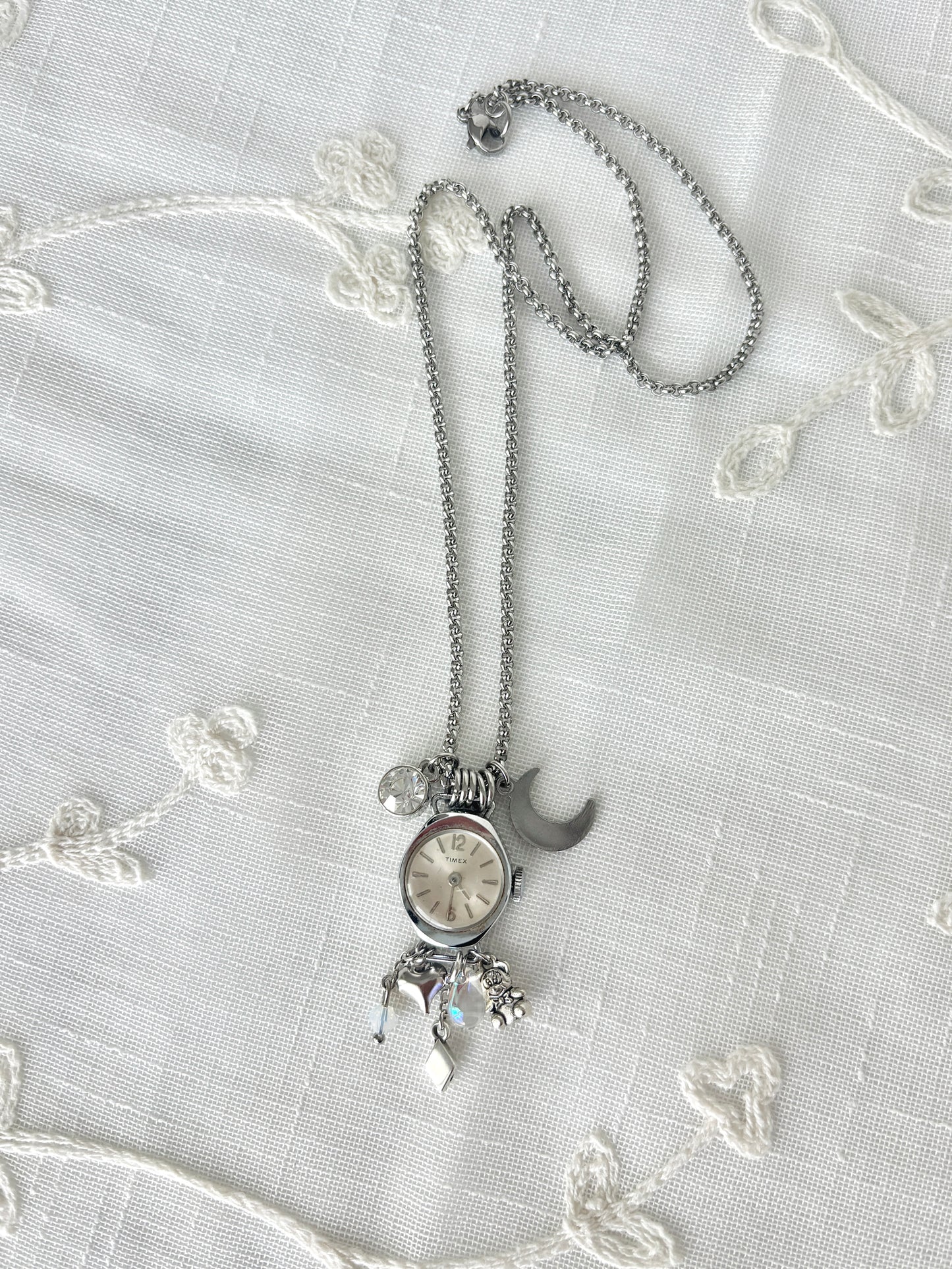 Silver Timex - Watch Charm Necklace